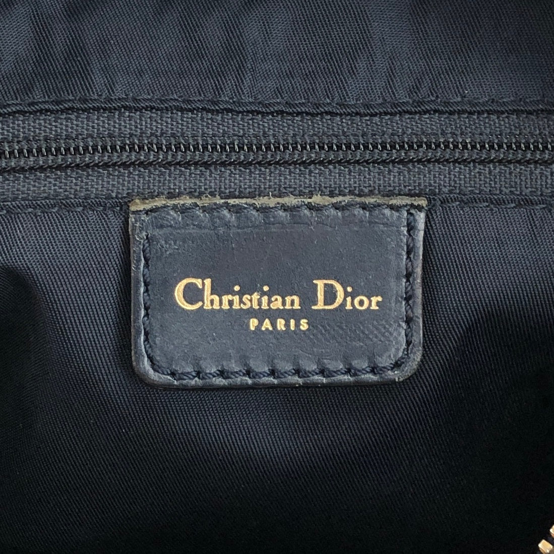 Christian Dior Trotter Handbag Boston bag Navy Vintage 8enpr3