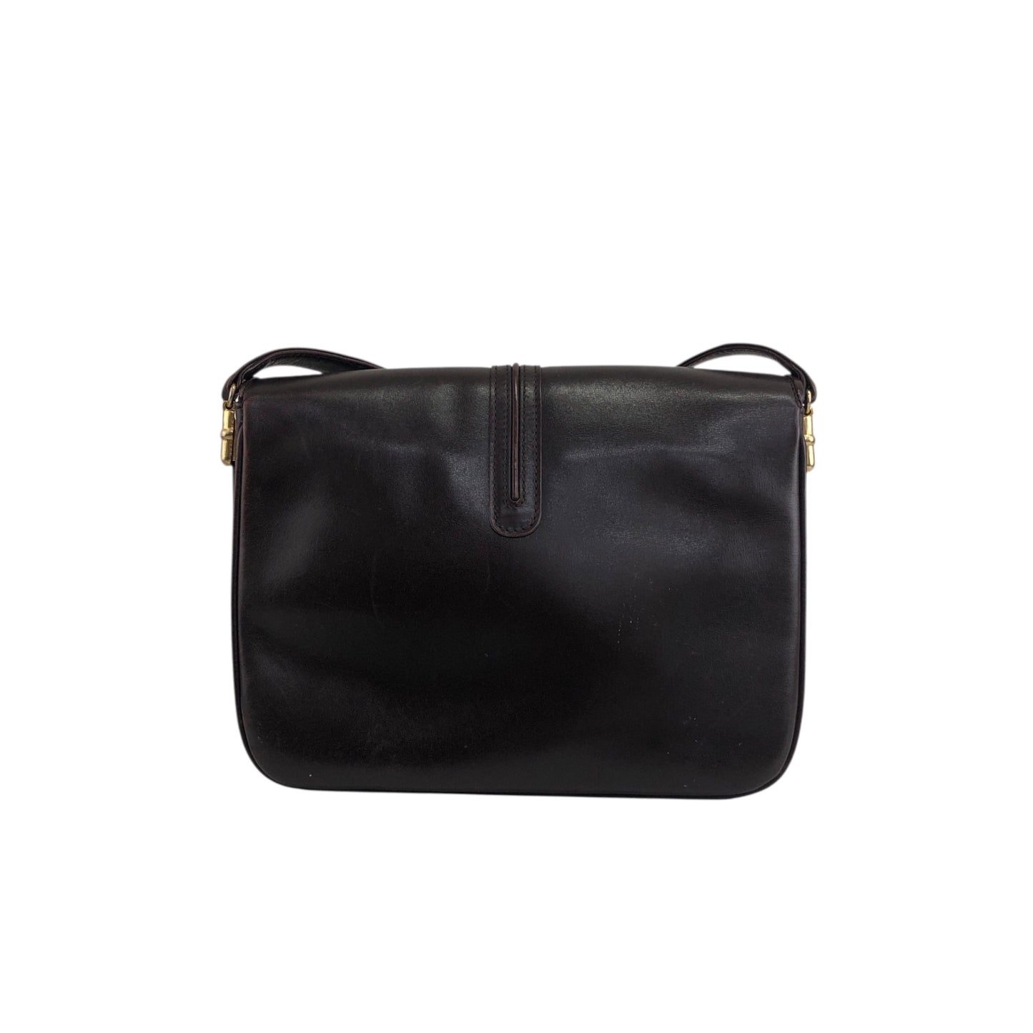 CELINE Logo Shoulder bag Brown Vintage wj4pws