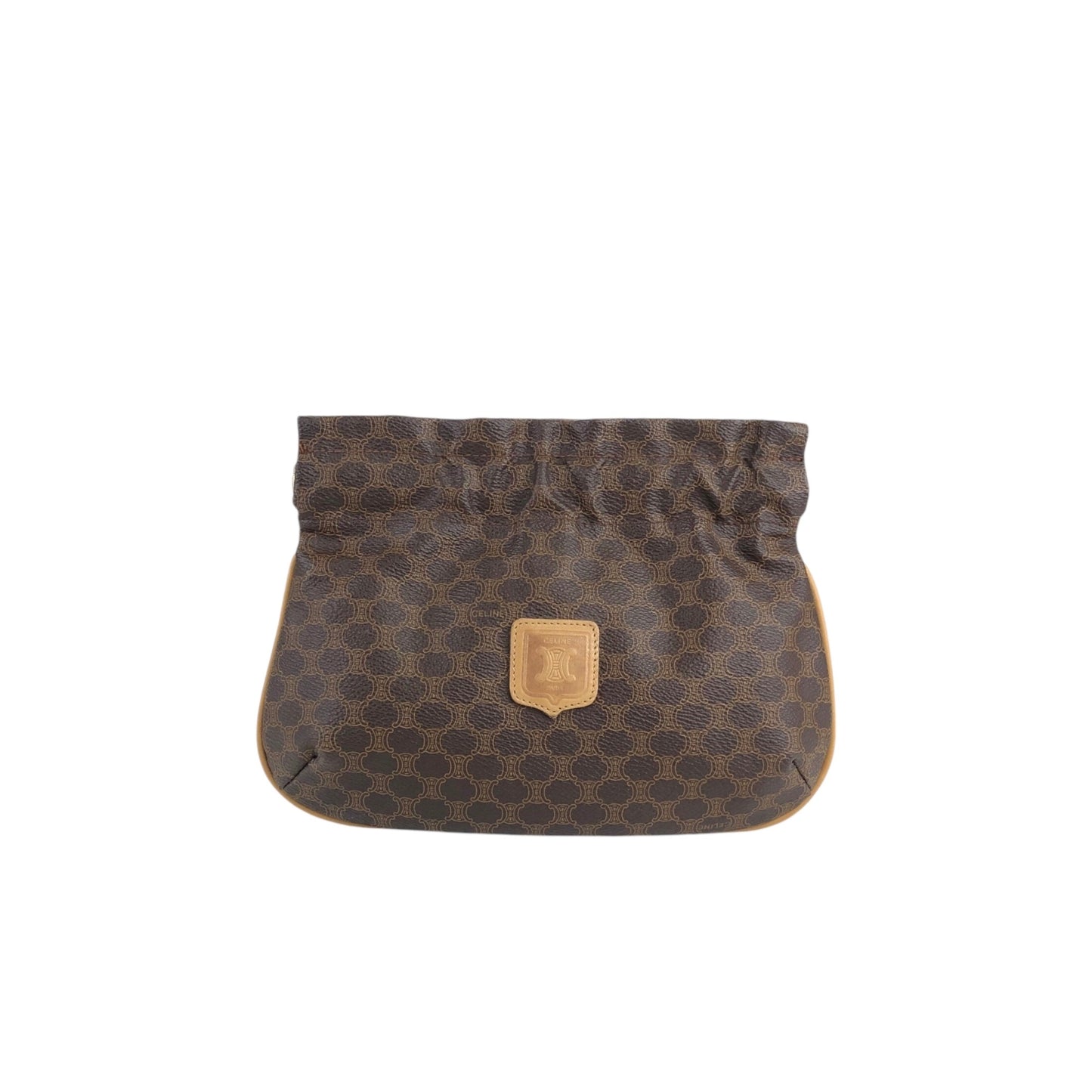 CELINE Macadam Blason Pouch Brown Vintage vhy7wu