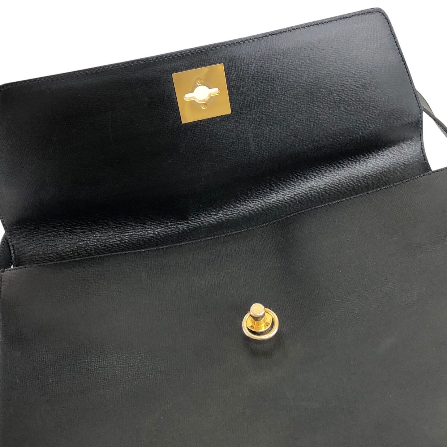 CELINE Gancini Shoulder bag Black Vintage 5p7kss