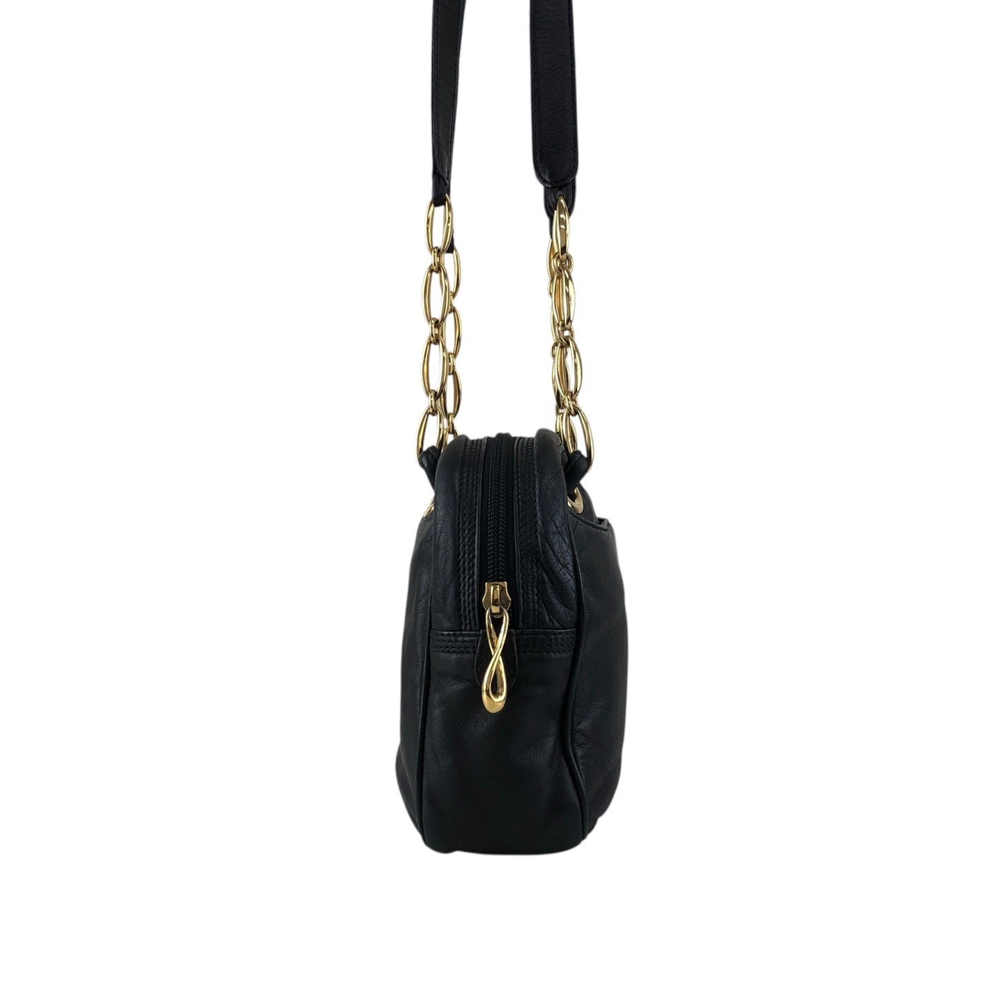 LOEWE Anagram Chain Handbag Shoulder bag Black Vintage nkgx4b