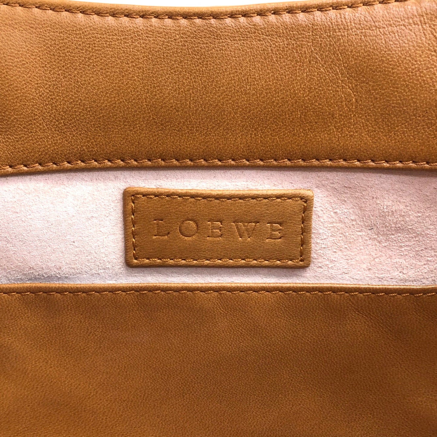 LOEWE Anagram Motif Shoulder bag Camel Vintage hkfnkp