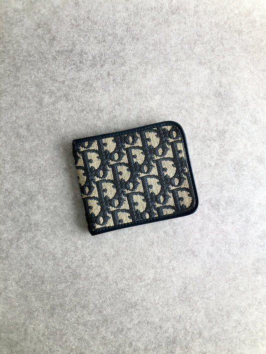 Christian Dior Trotter 折疊錢包 海軍藍 復古 knuihe