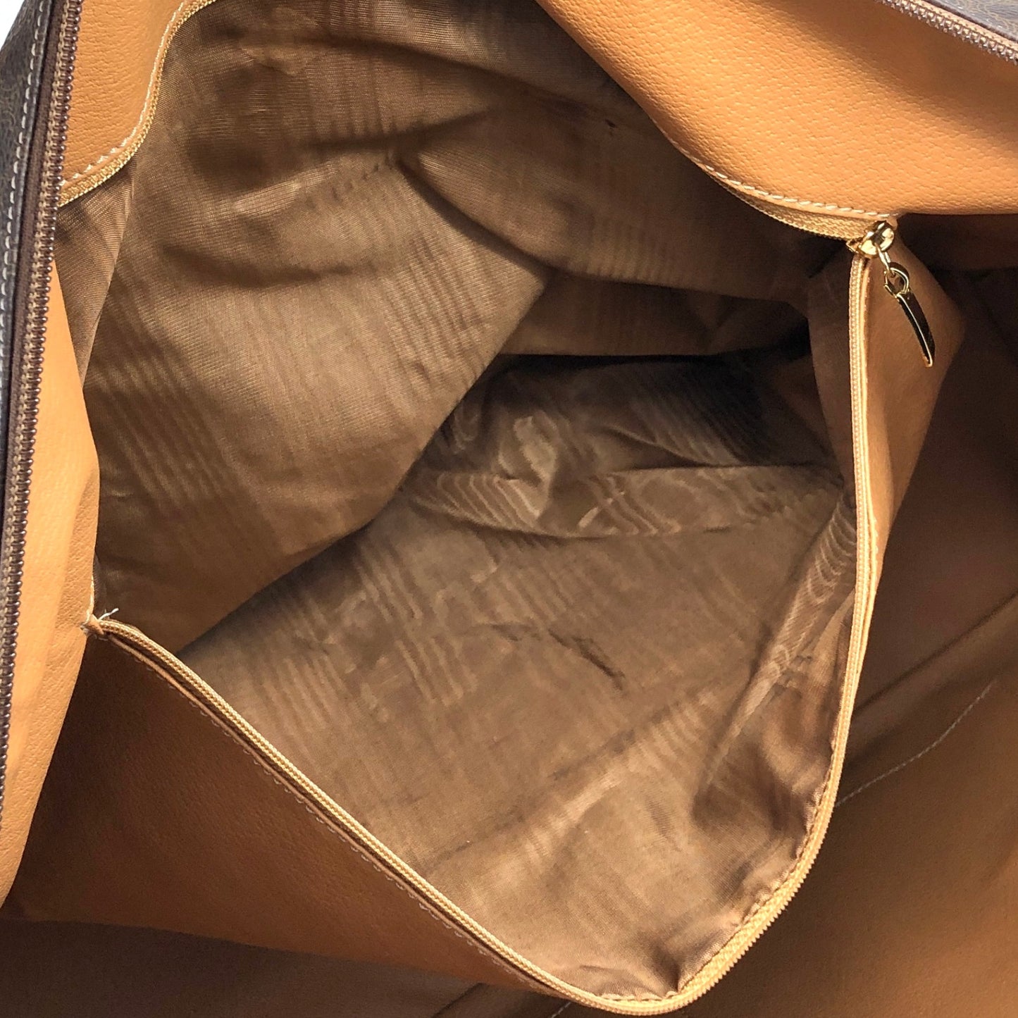 CELINE Macadam Handbag Boston bag Brown Vintage tj7utz