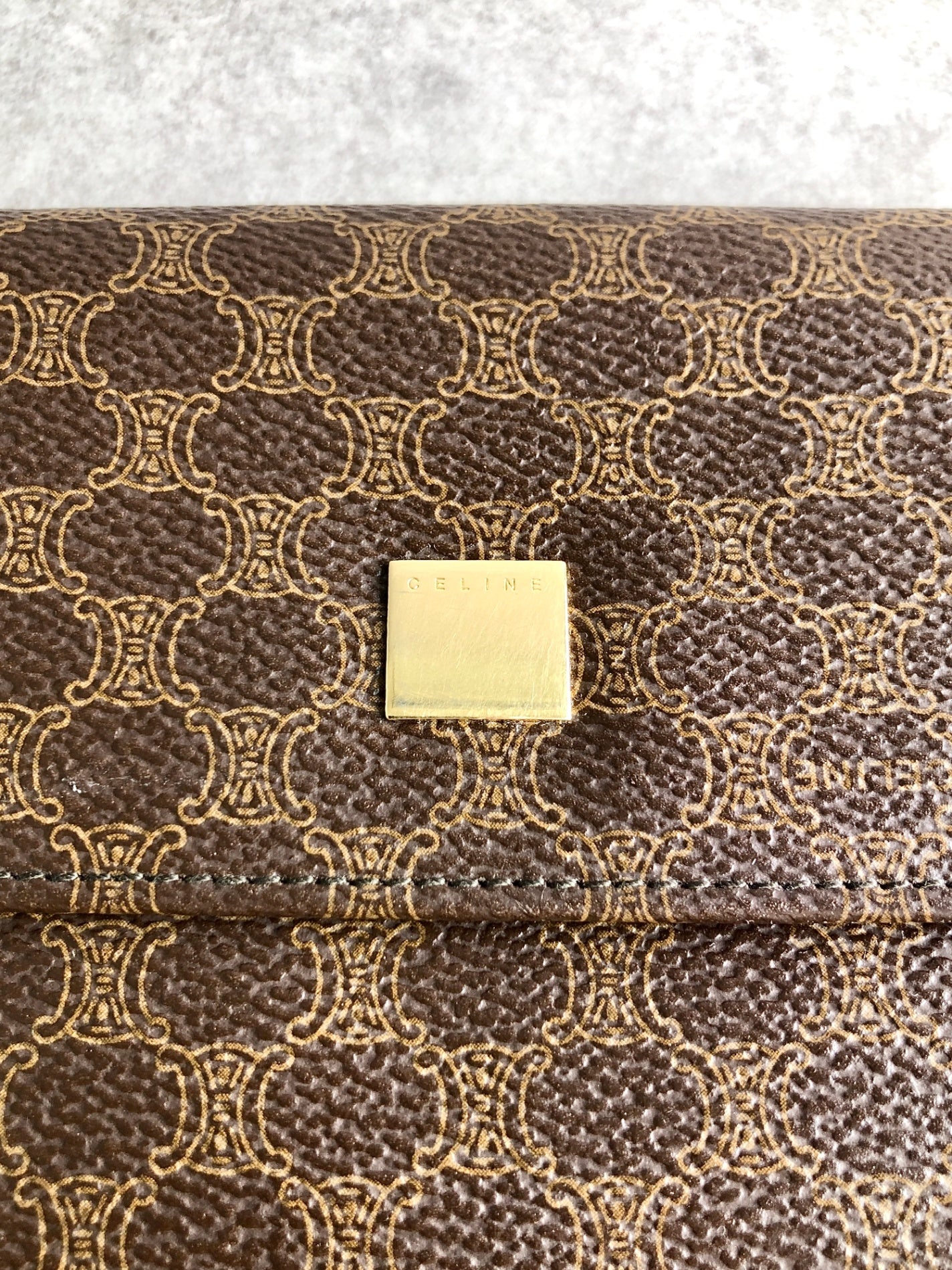 CELINE Macadam Long Wallet Brown Vintage hsaduk