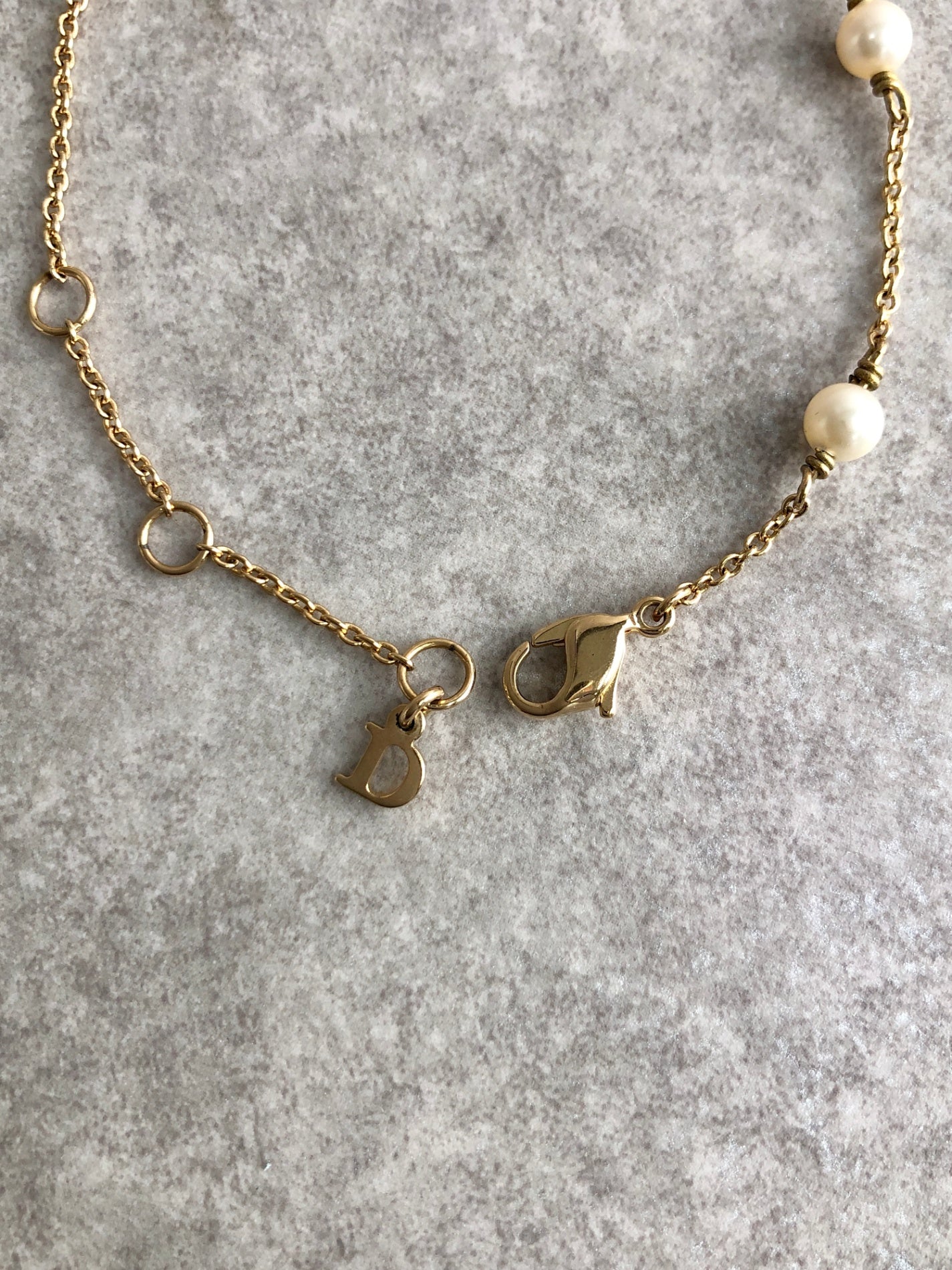 Christian Dior Ribbon Bracelet Gold Vintage y5u58d