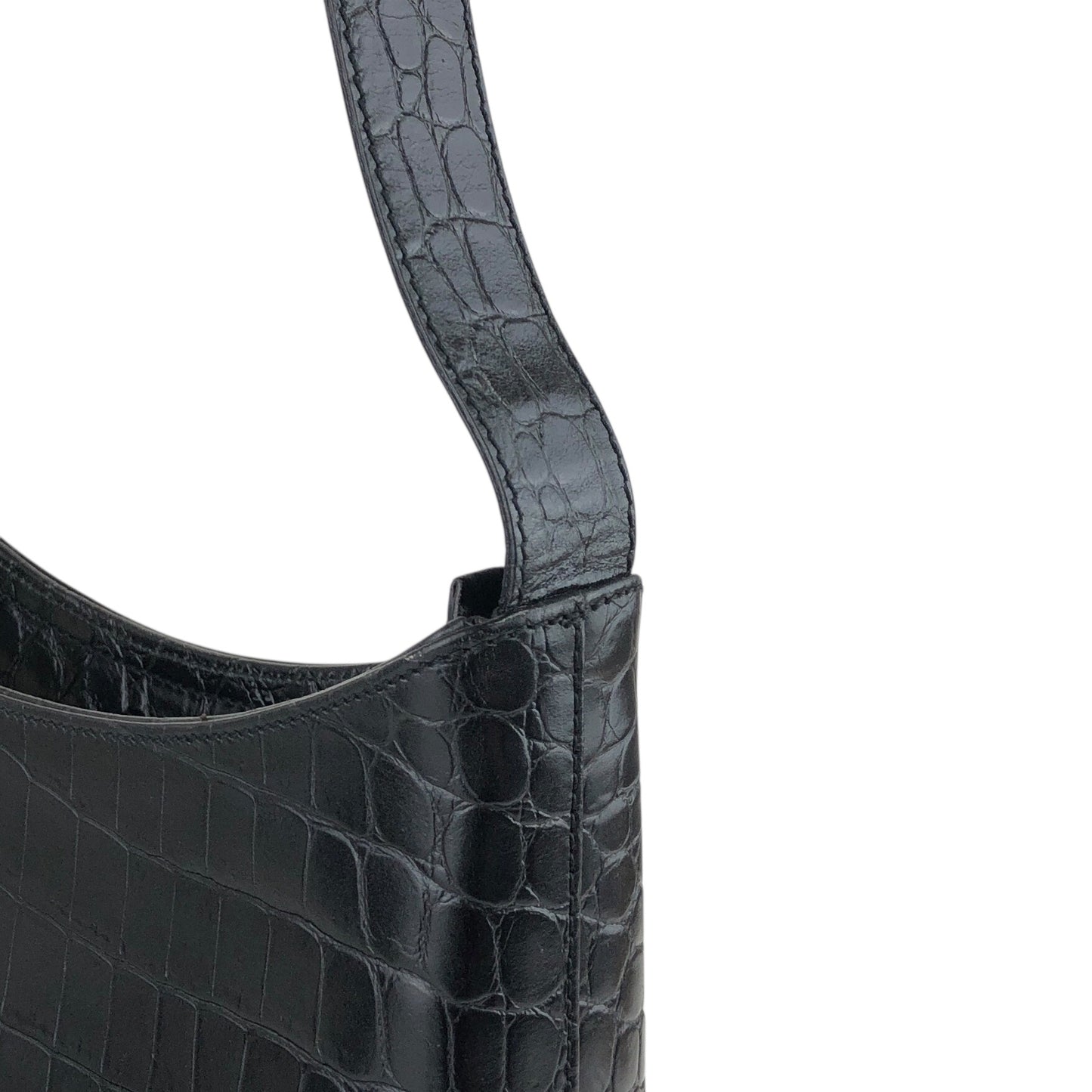 Salvatore Ferragamo Gancini Shoulder bag Black Vintage gpf38m