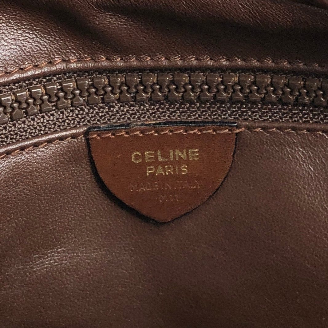 CELINE Gancini Shoulder bag Brown Vintage xdbhnp