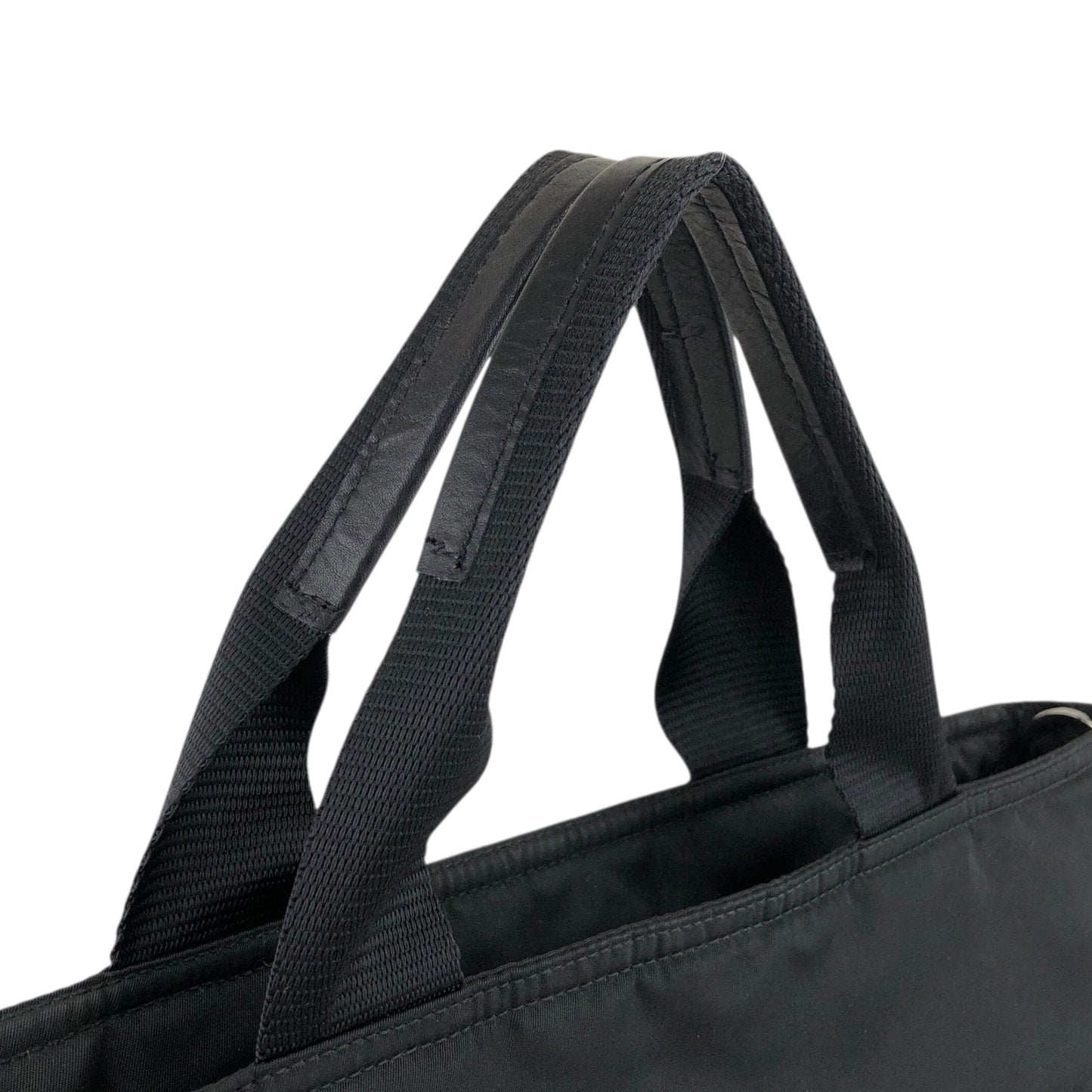 PRADA Triangle Logo Two-way Handbag Shoulder bag Black Vintage 2dea8w