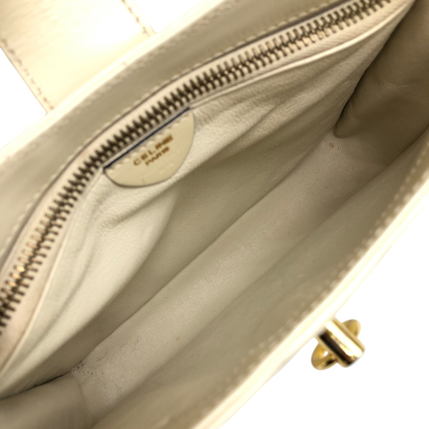 CELINE Gancini Shoulder bag Beige Vintage xc33k4
