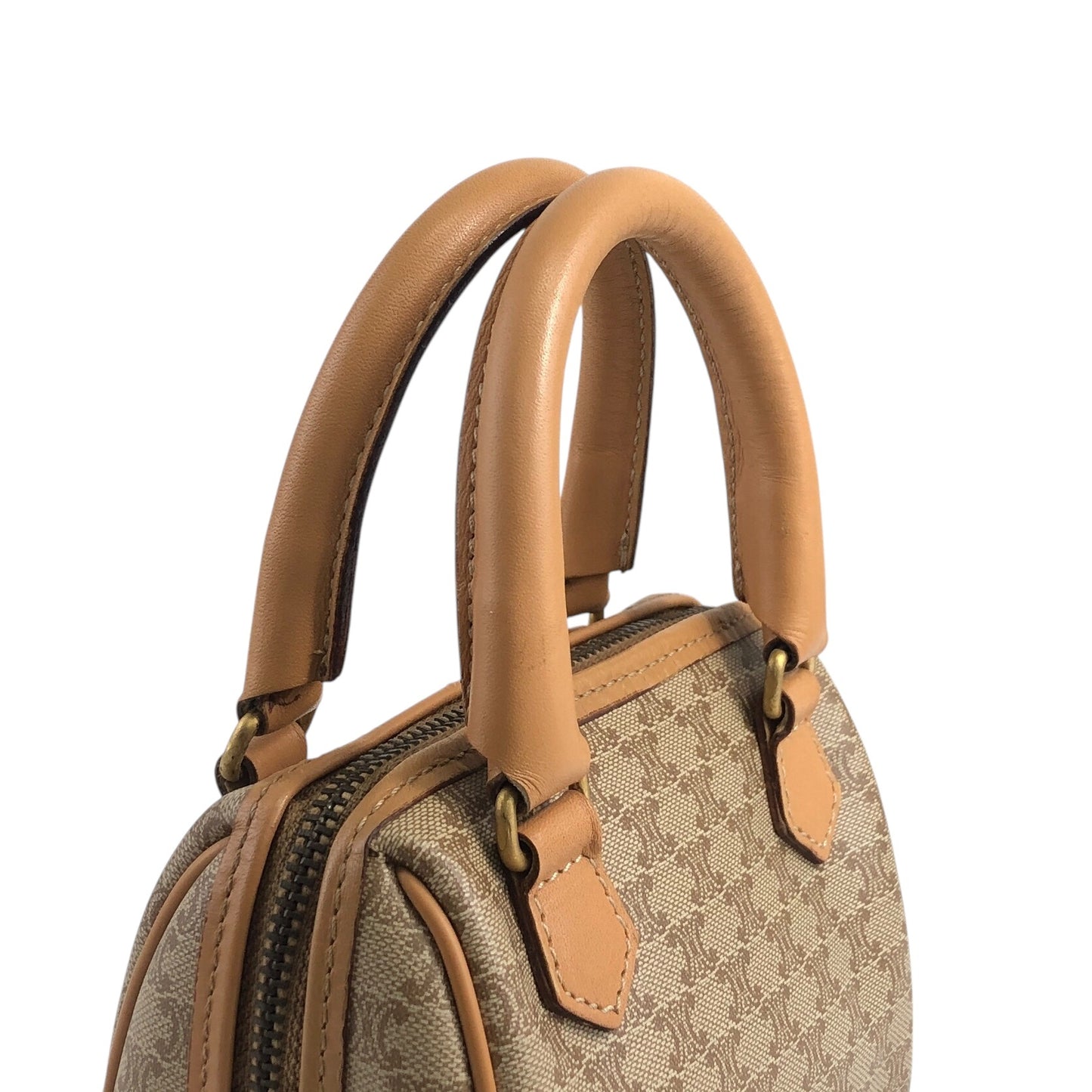 CELINE Macadam 兩用小號手提包單肩包米色復古 ecy7xt
