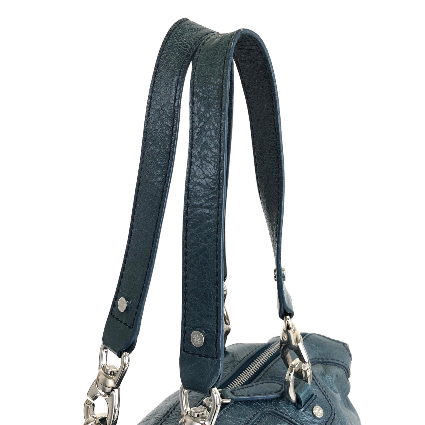 CELINE Blason Handbag Emerald Green Vintage pnfh7c