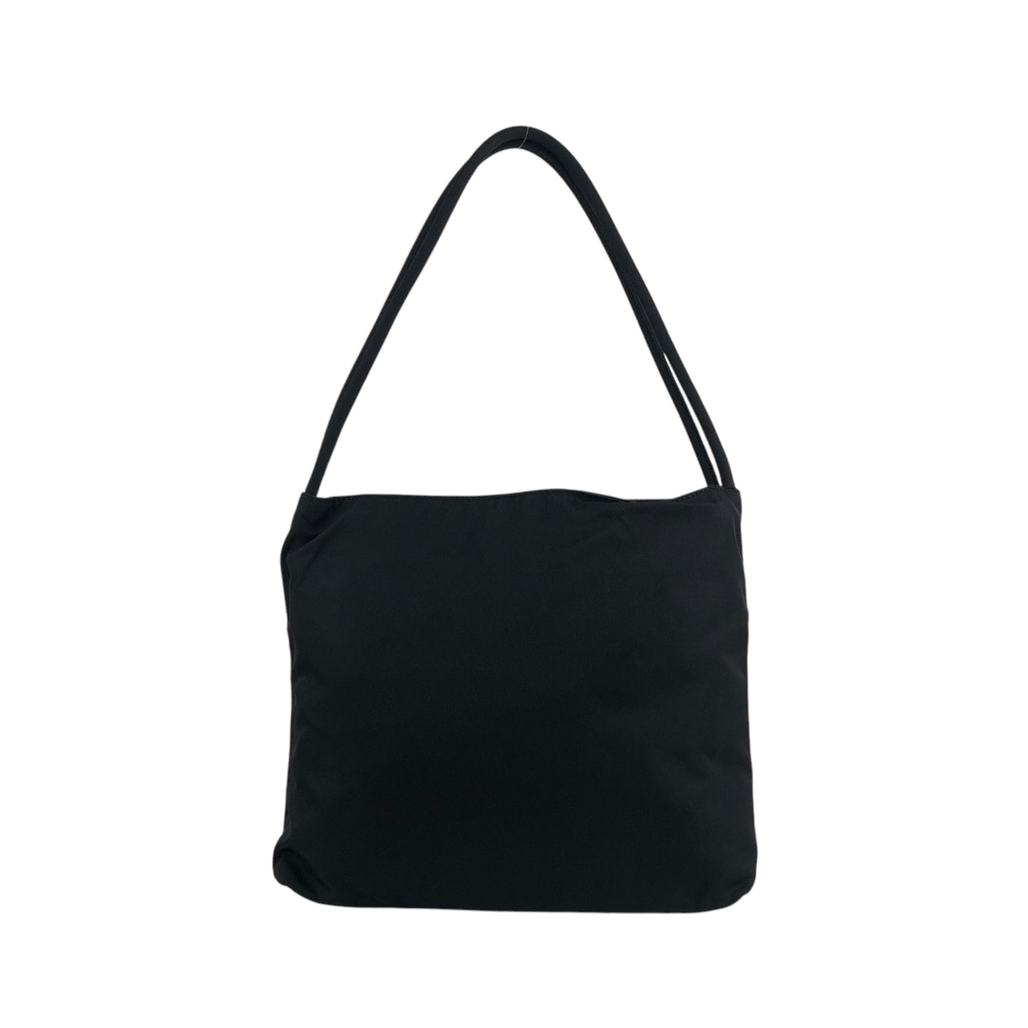 PRADA Triangle Logo Handbag Black Vintage sfzwud