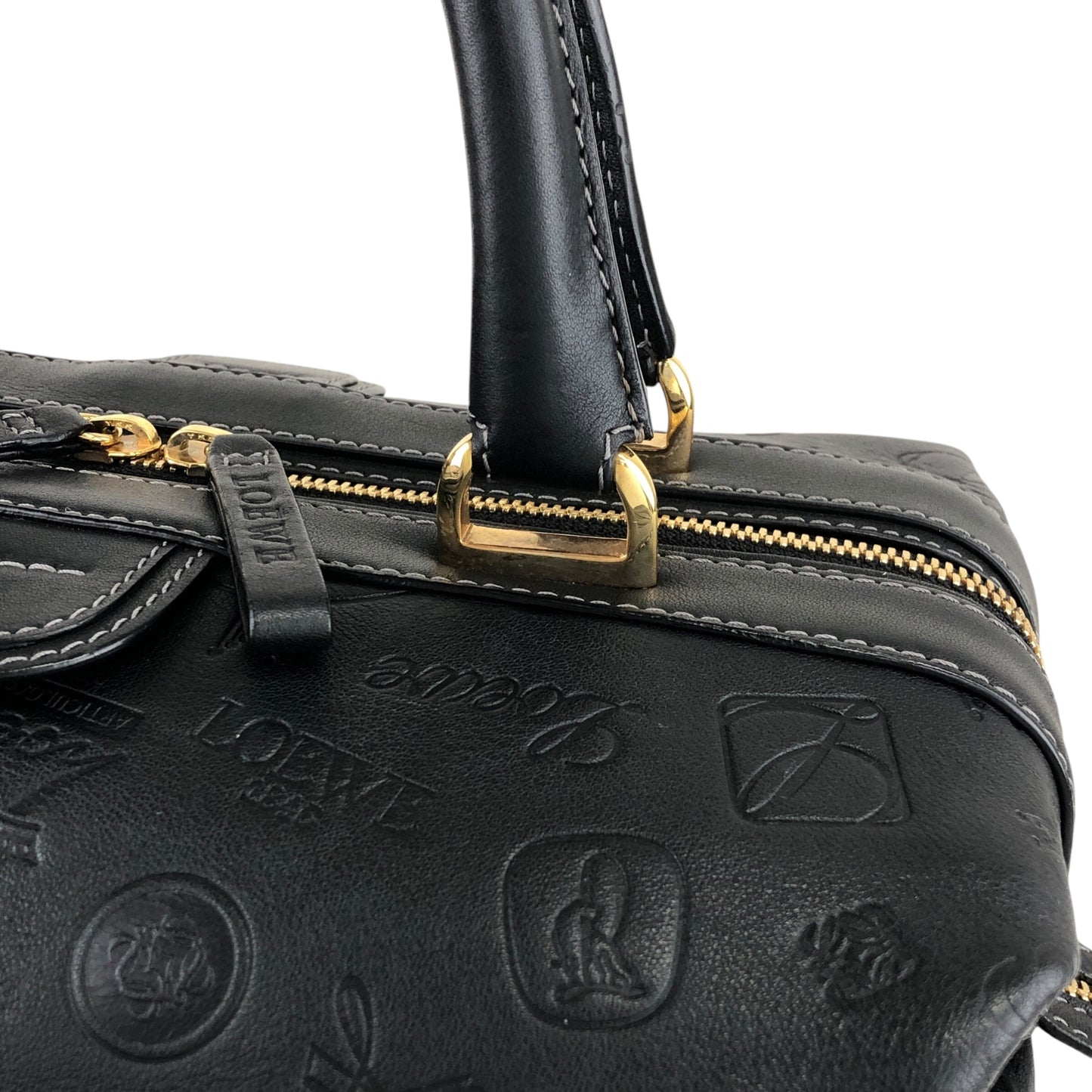 LOEWE Handbag Boston bag Black Vintage cx5sz7