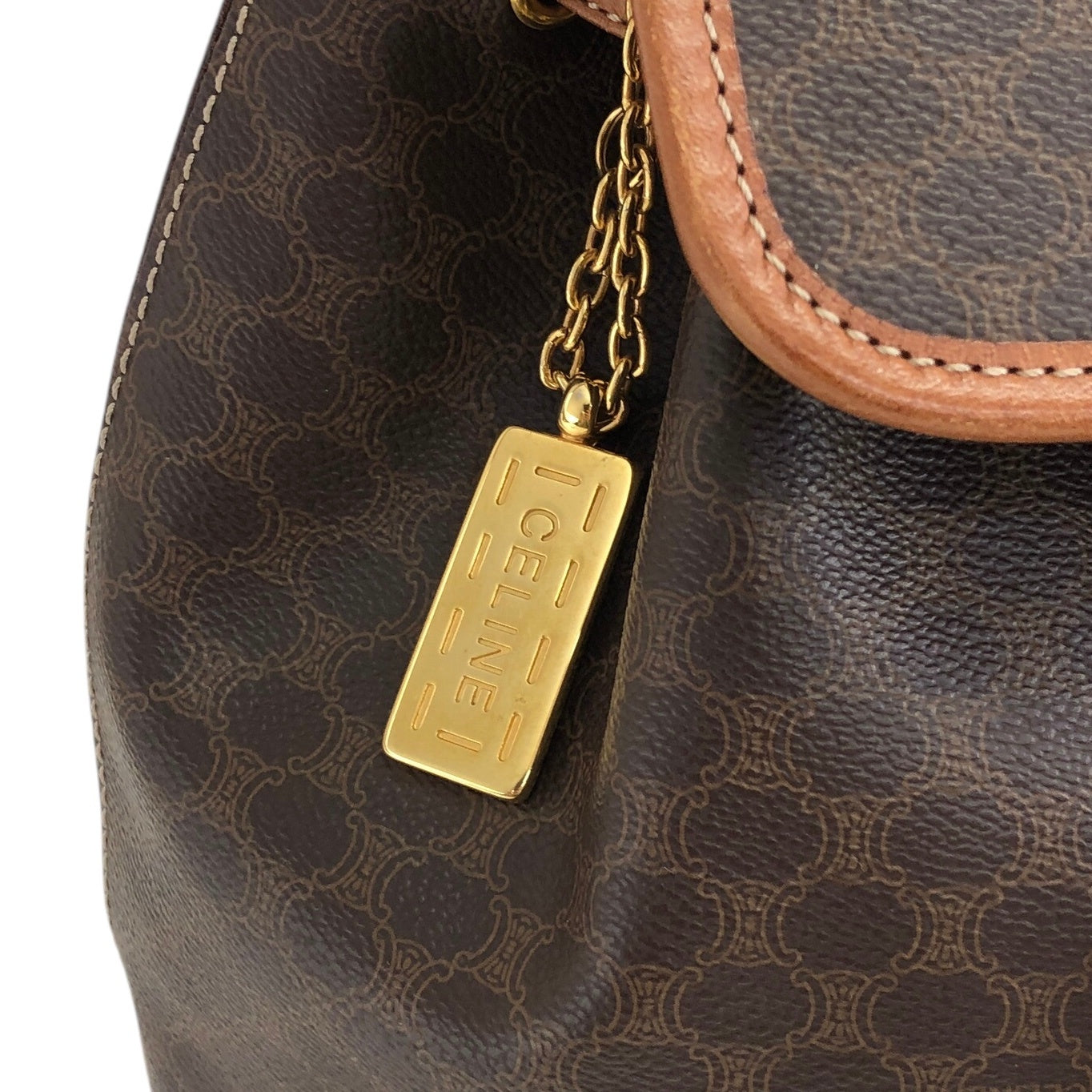 CELINE Macadam Backpack Brown Vintage i8882p