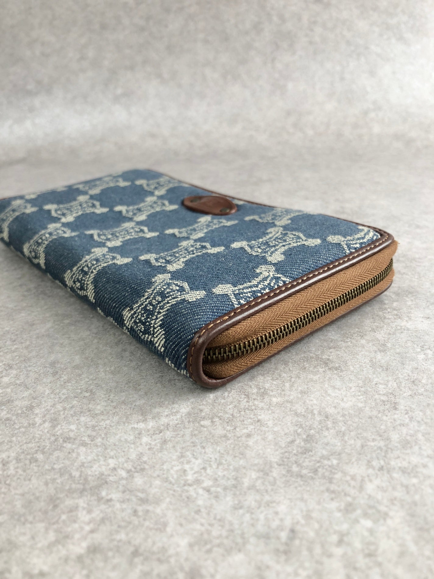 CELINE Paris Macadam Long Wallet Indigo Vintage icrhmn