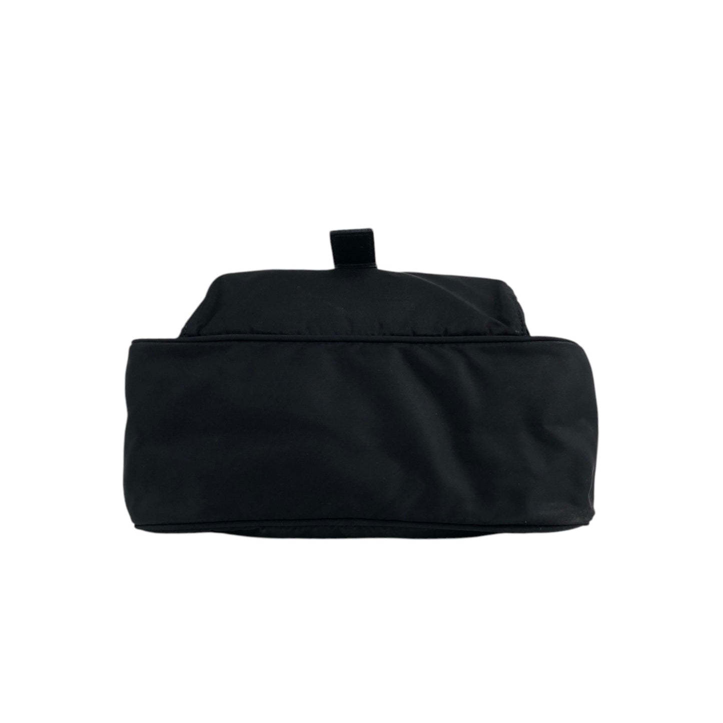PRADA Triangle Logo Front Buckle Shoulder bag Black Vintage bshy4h