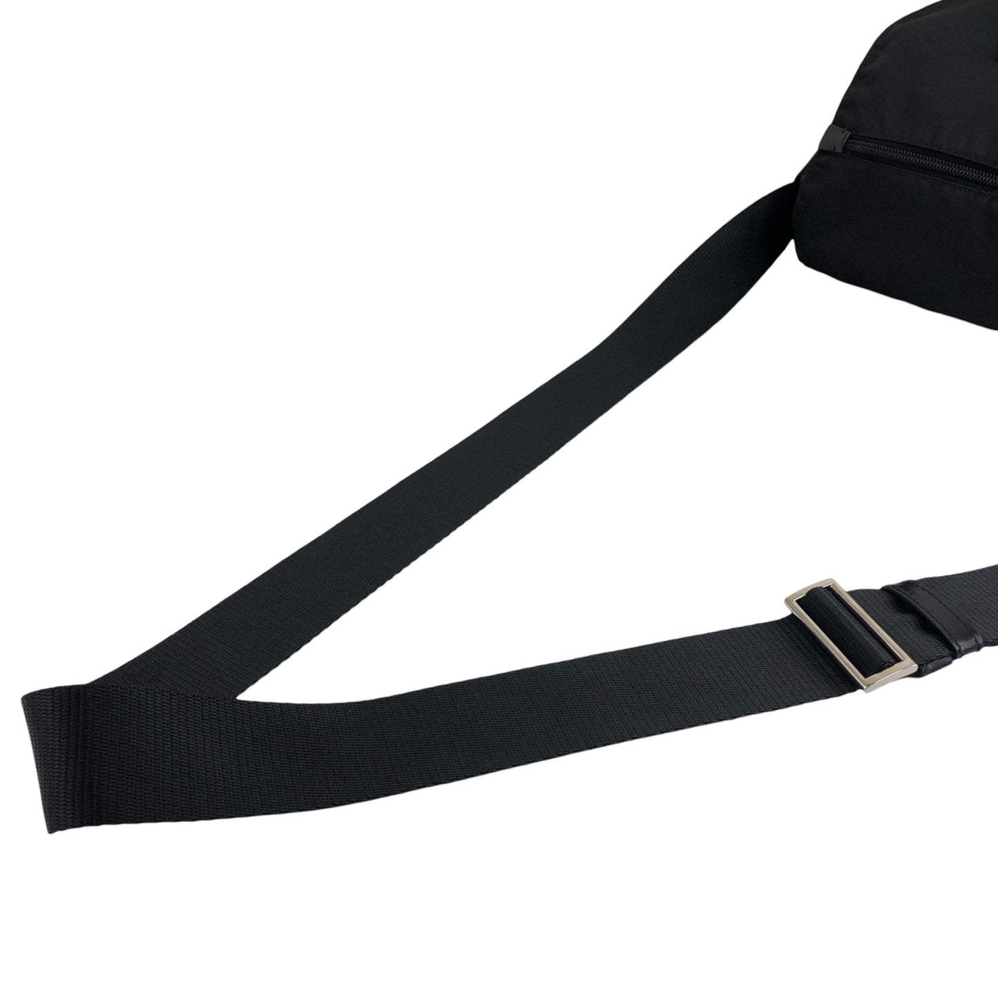 PRADA Triangle Logo Shoulder bag Black Vintage hyx77k