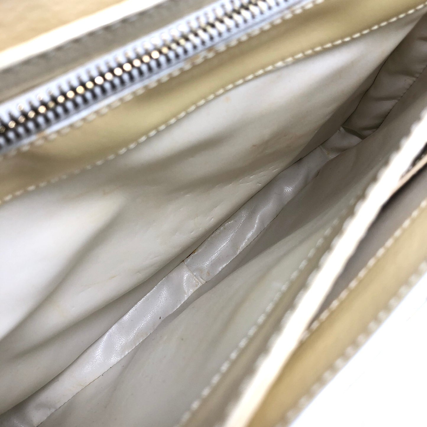 CELINE Circle Logo Shoulder bag White Vintage vxg2uf