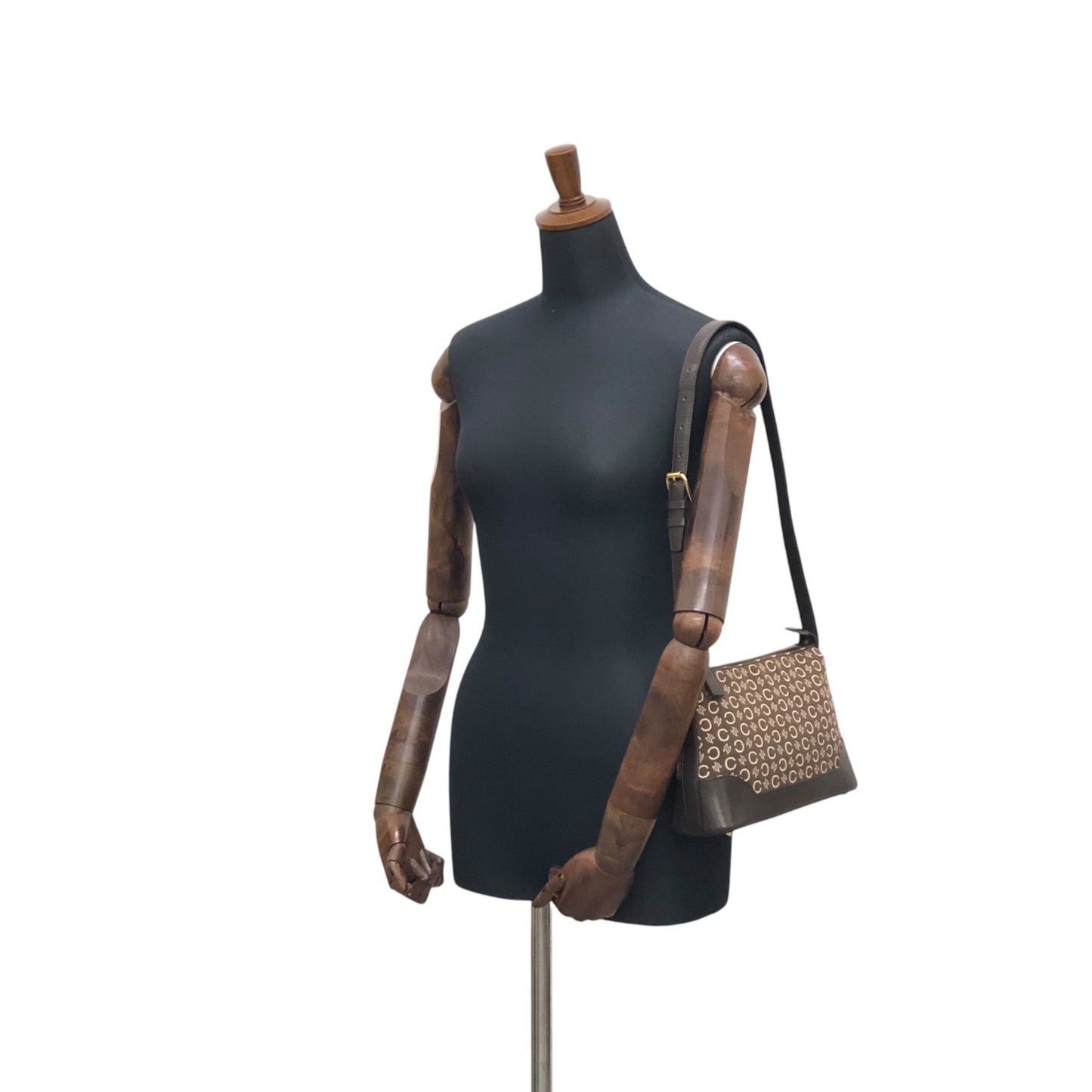 CELINE Macadam Shoulder bag Brown Vintage icsj8m