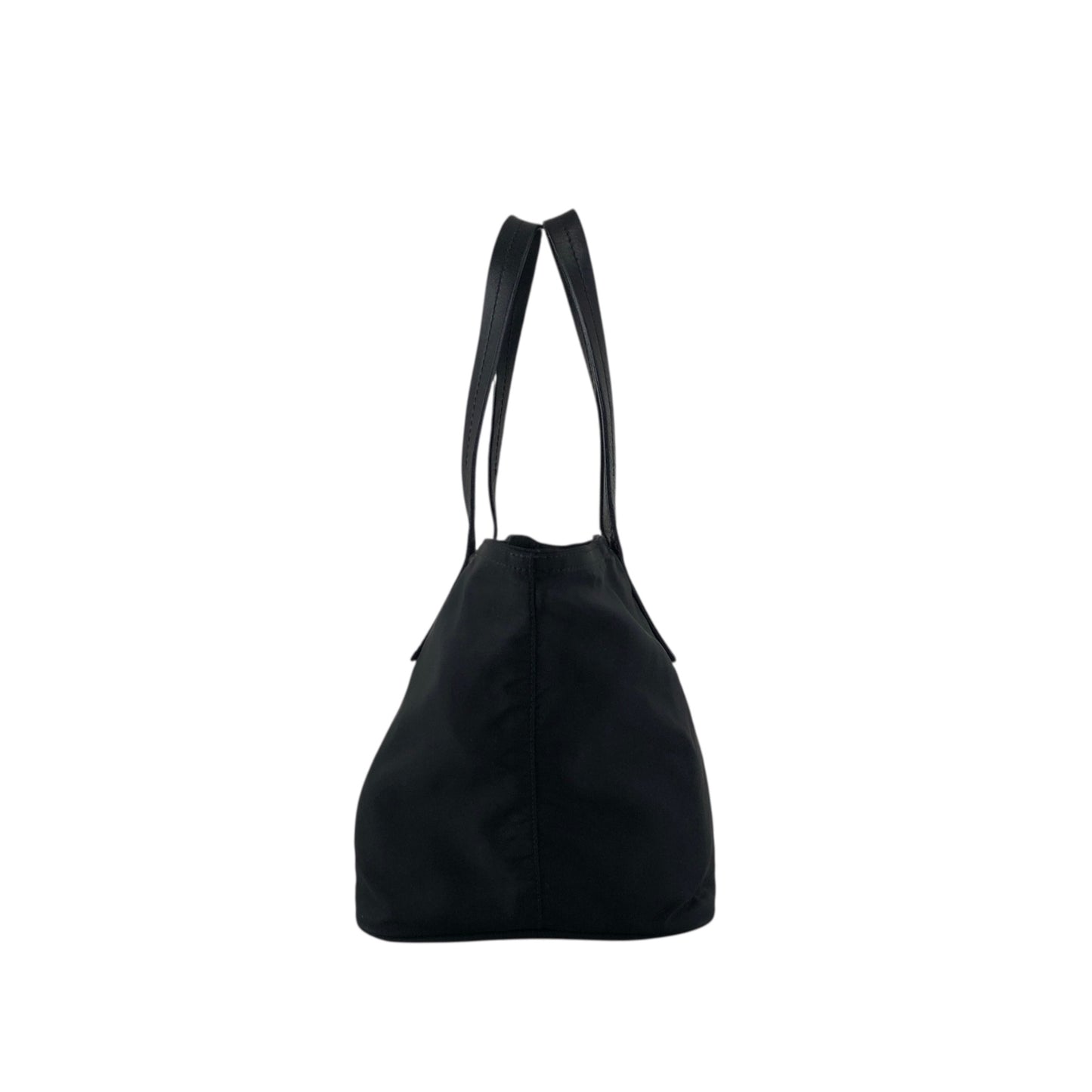 PRADA Tessuto Triangle Logo Handbag Black Vintage 5ujtgr