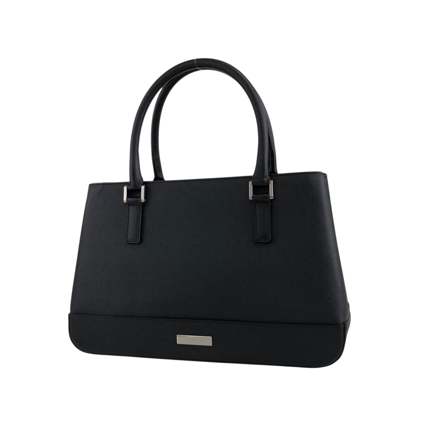 BURBERRY Logo Handbag Black Vintage 23ttty