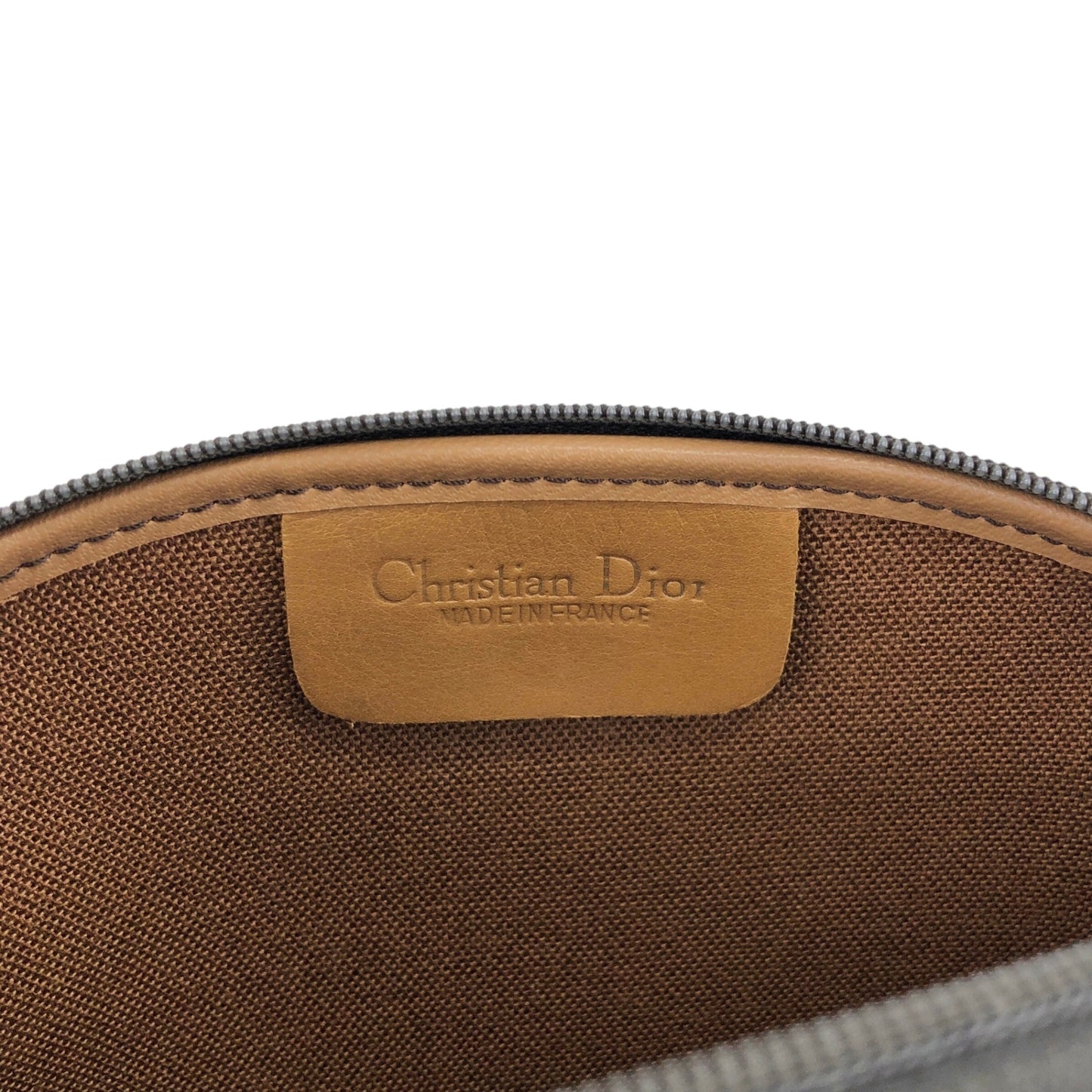 Christian Dior Honeycomb Pattern Chain Shoulder bag Black×Brown Vintage am6zmm