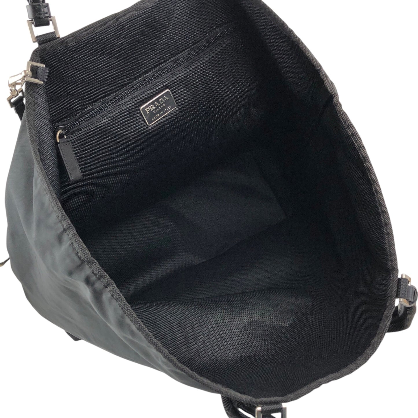 PRADA Tessuto Triangle Logo Totebag Black Vintage ehdcz6