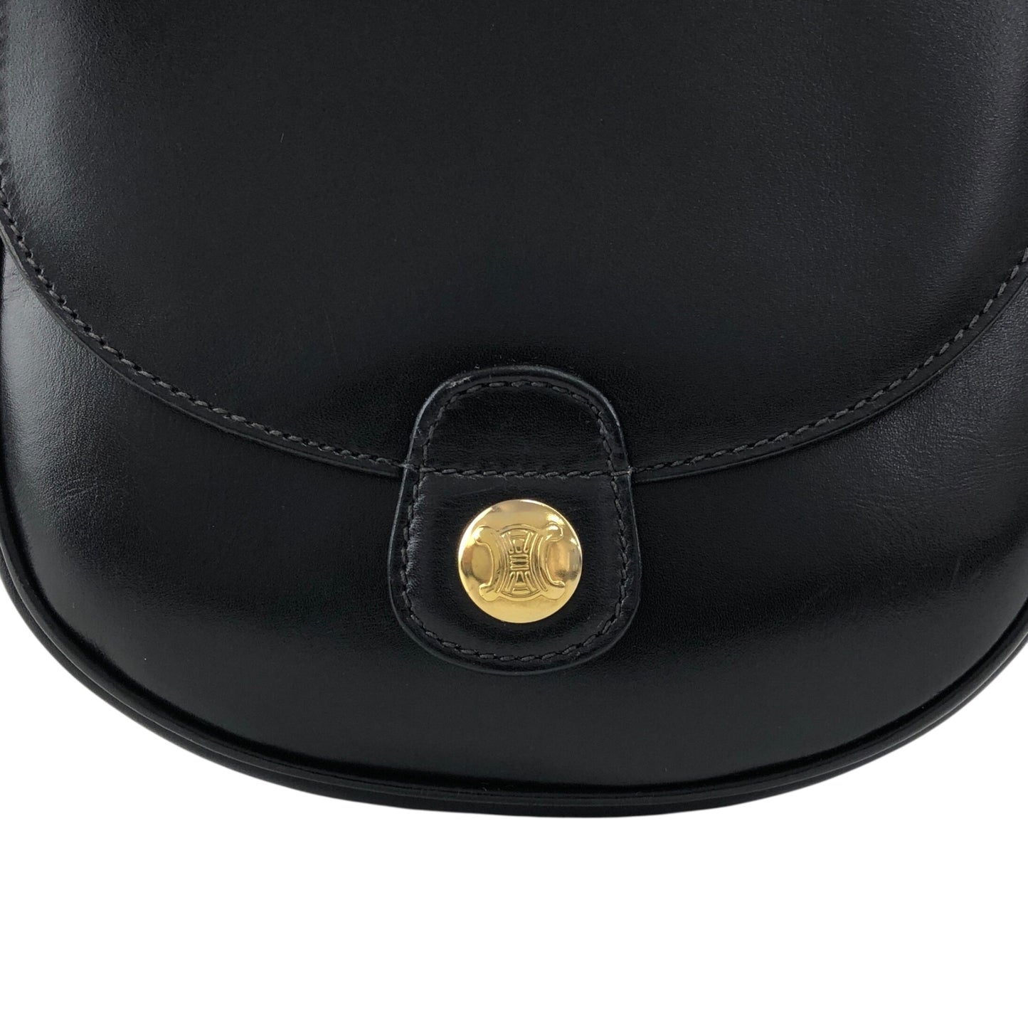 CELINE Blason Small Shoulder bag Black Vintage v56cia