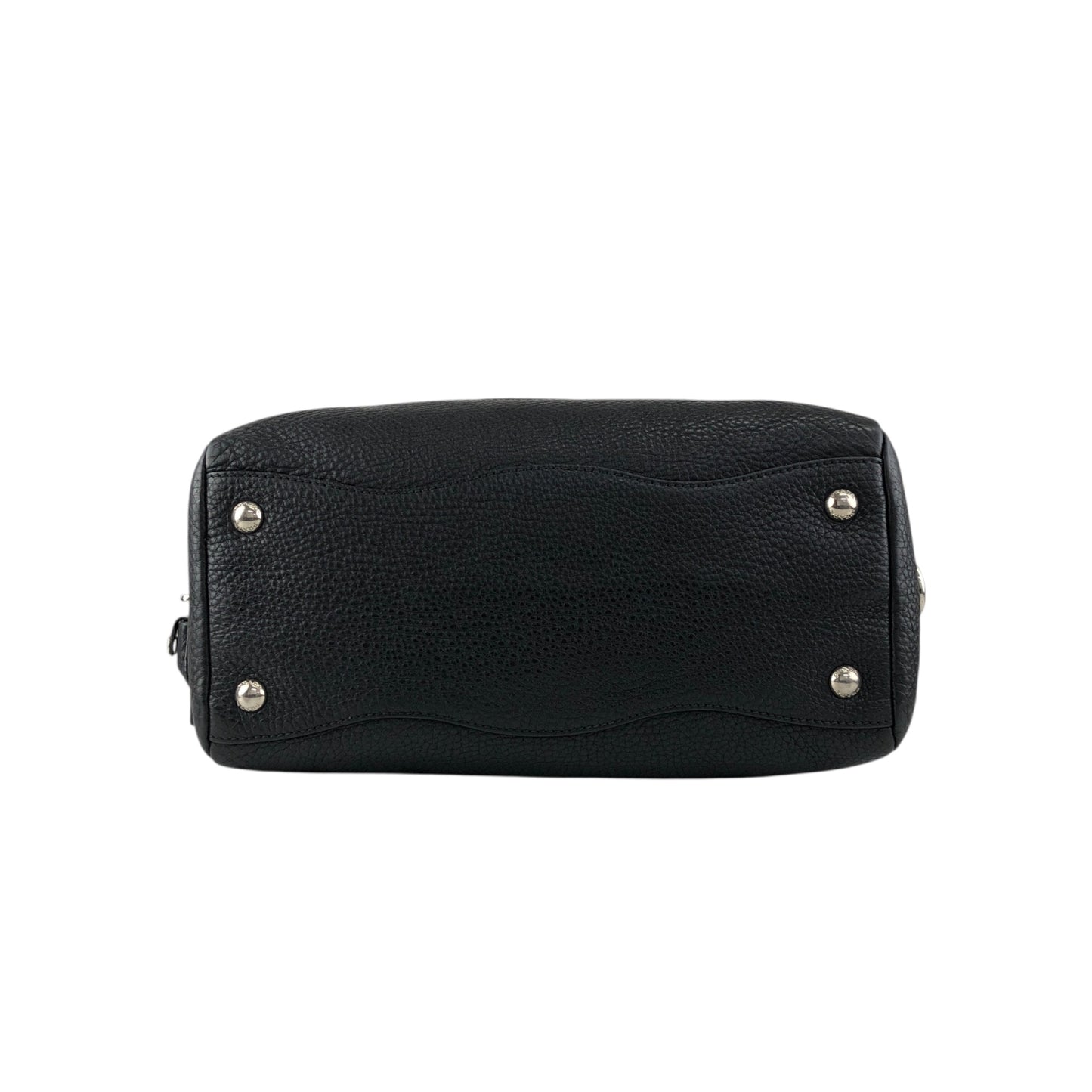 PRADA Logo Embossed Small Boston bag Handbag Black Vintage maefbu