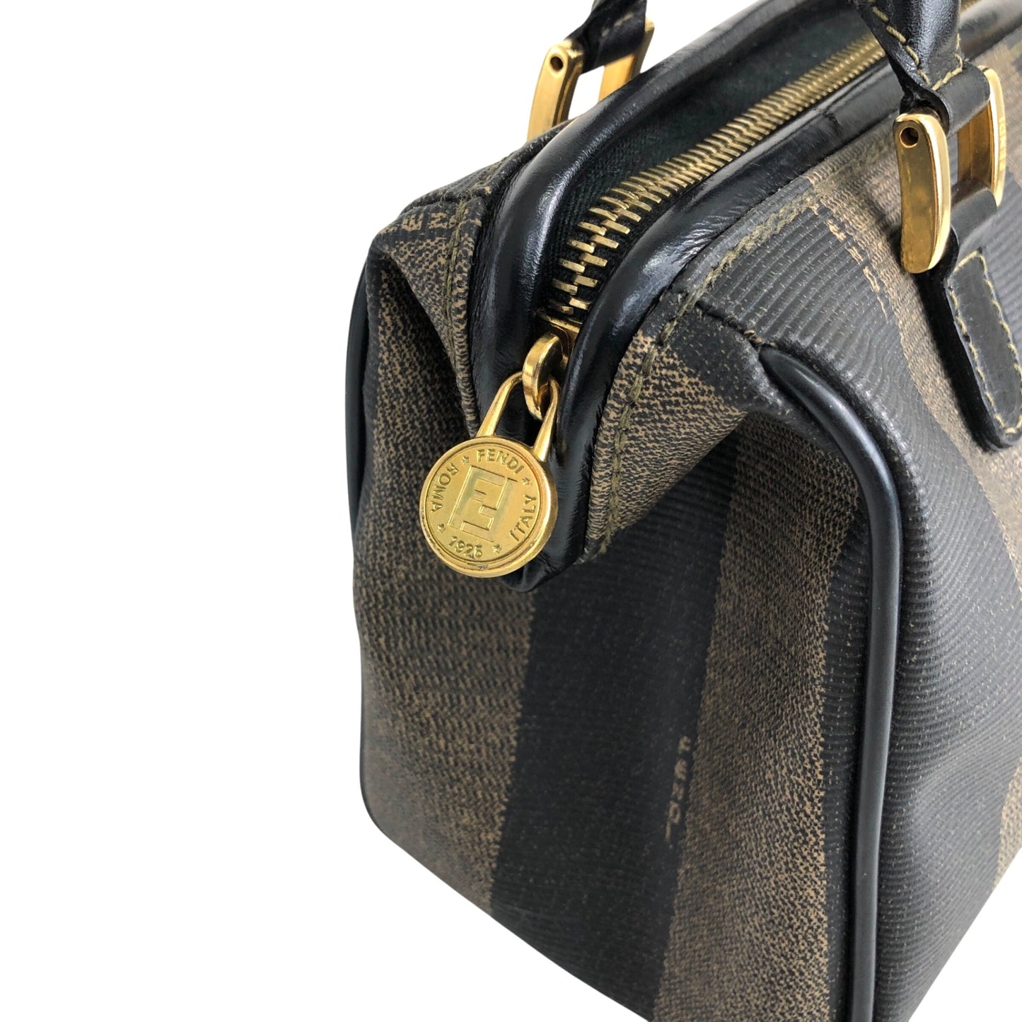 FENDI Pecan Two-way Small Handbag Shoulder bag Black Vintage aybaes