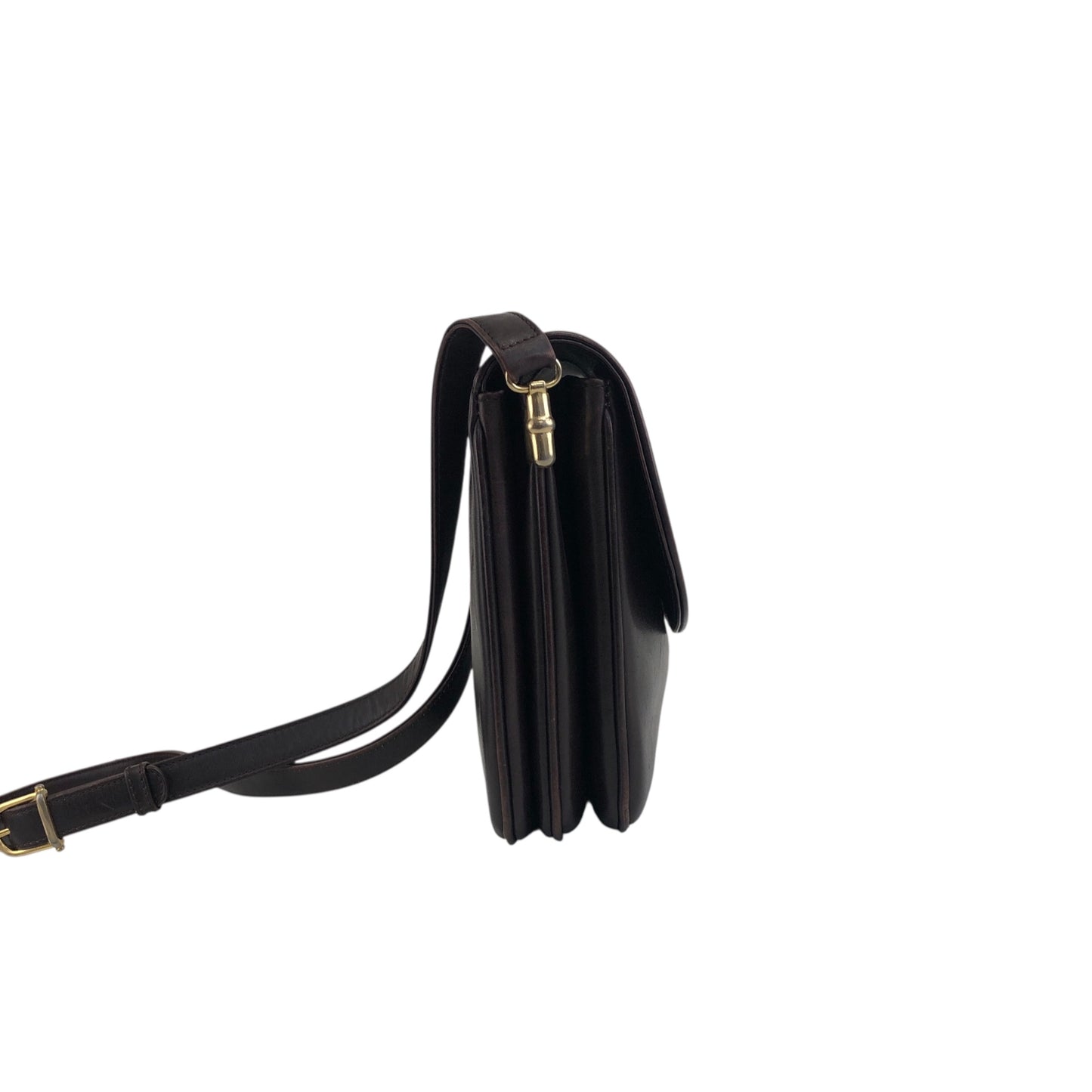 CELINE Logo Shoulder bag Brown Vintage wj4pws