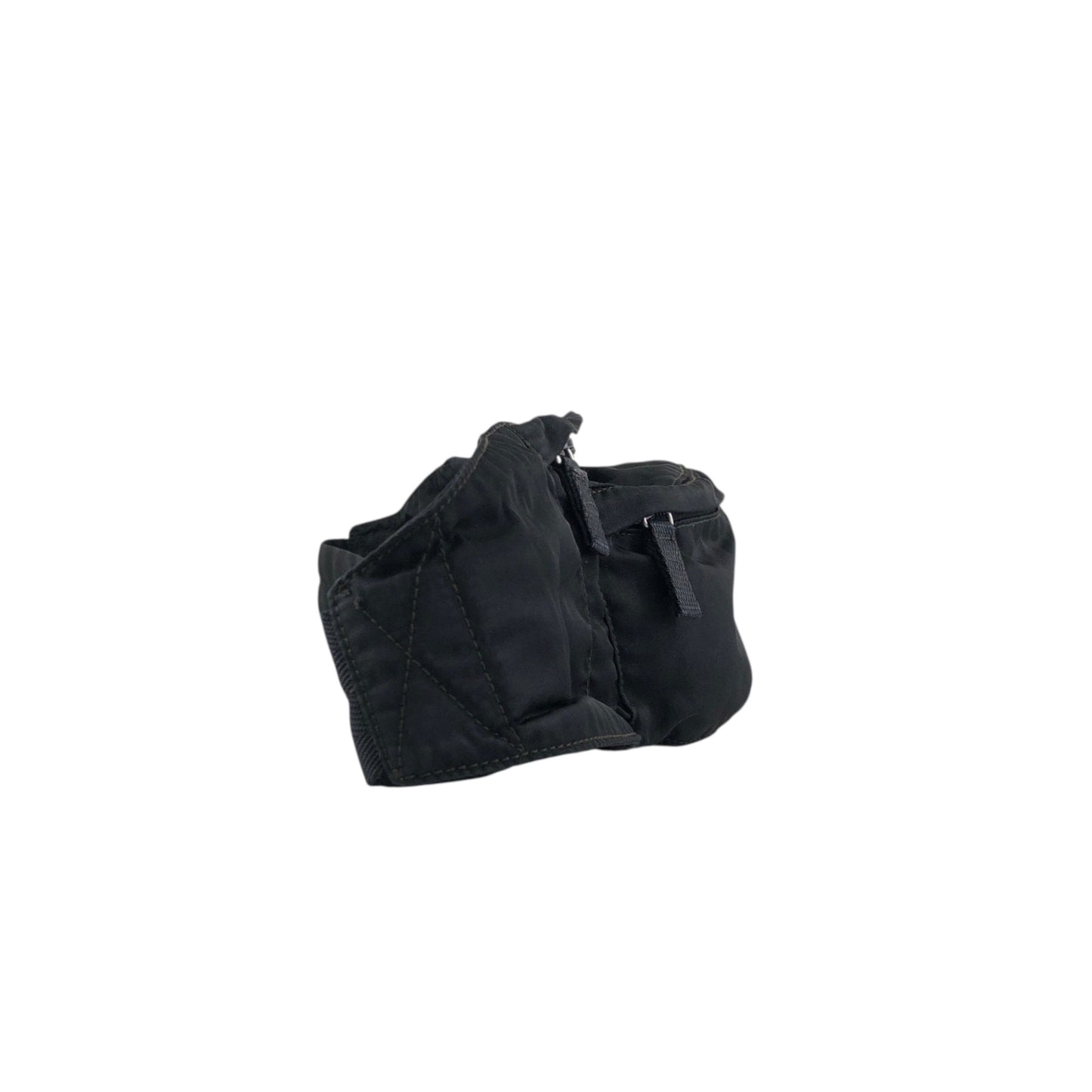 PRADA Tessuto Triangle Logo Sling bag Black Vintage fa4d62