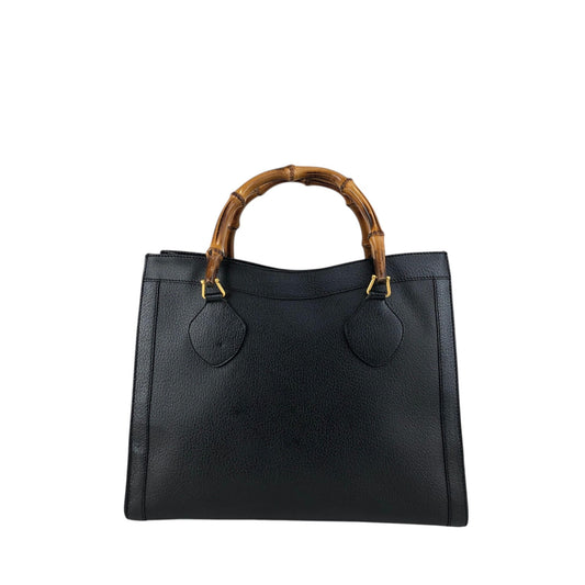 GUCCI Bamboo Handbag Black 002・1095・0260 Vintage spzj7v