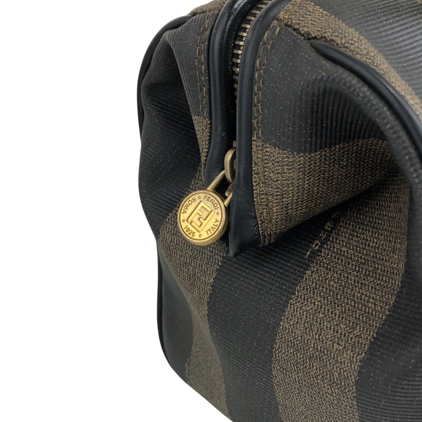 FENDI Pecan Two-way Small Boston bag Shoulder bag Black Vintage euc5vh