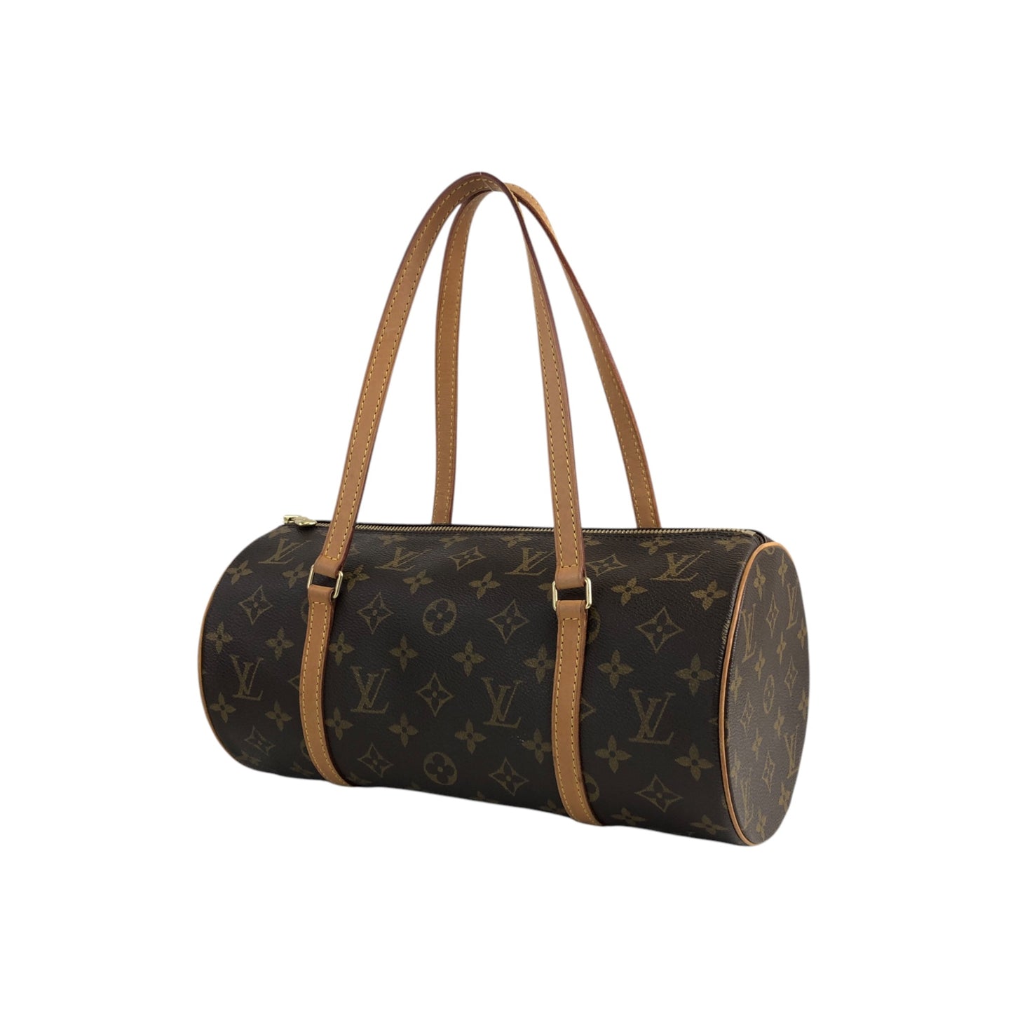 LOUIS VUITTON Monogram Handbag Brown Vintage jzv6c8