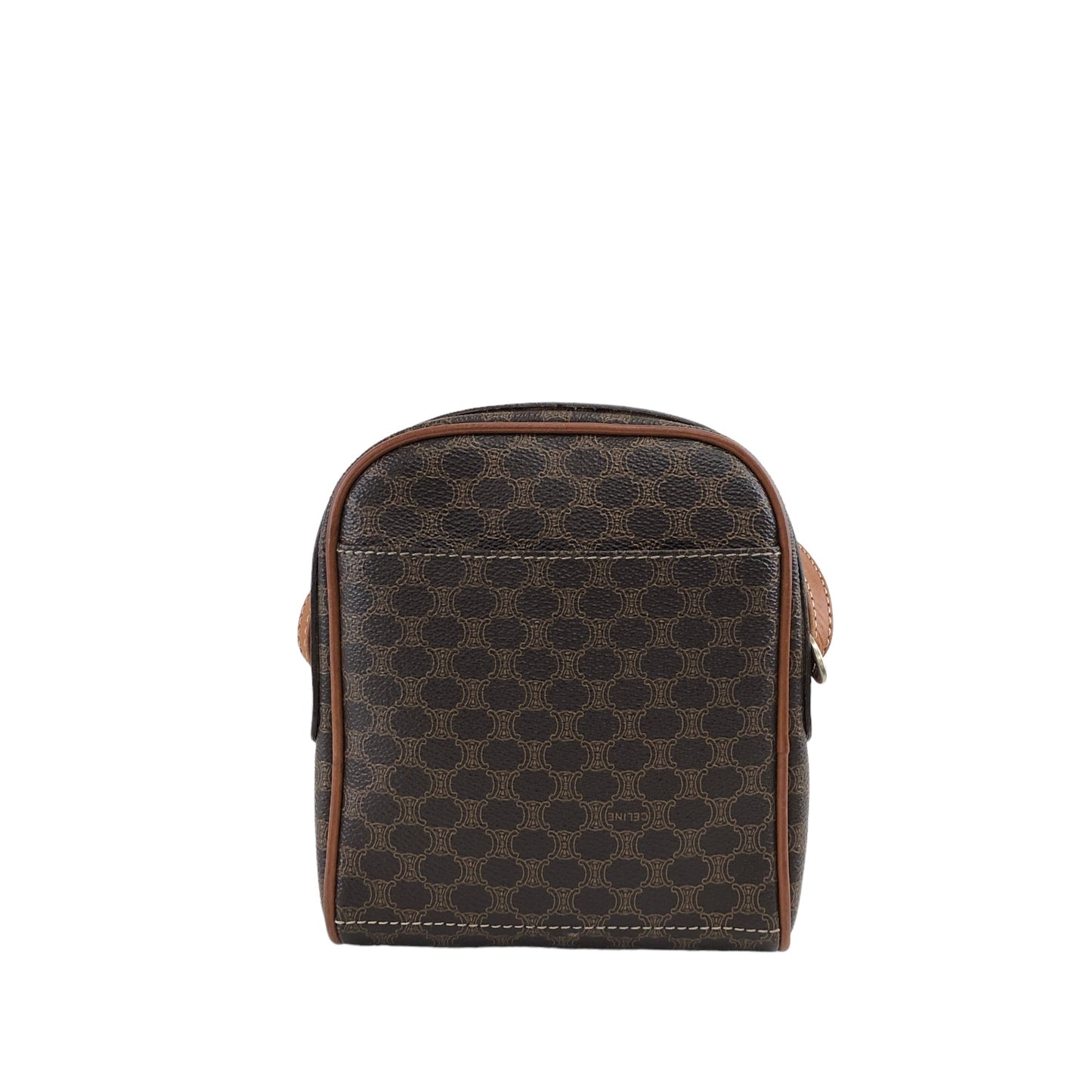CELINE Macadam Blason Shoulder bag Brown Vintage vbjmjr