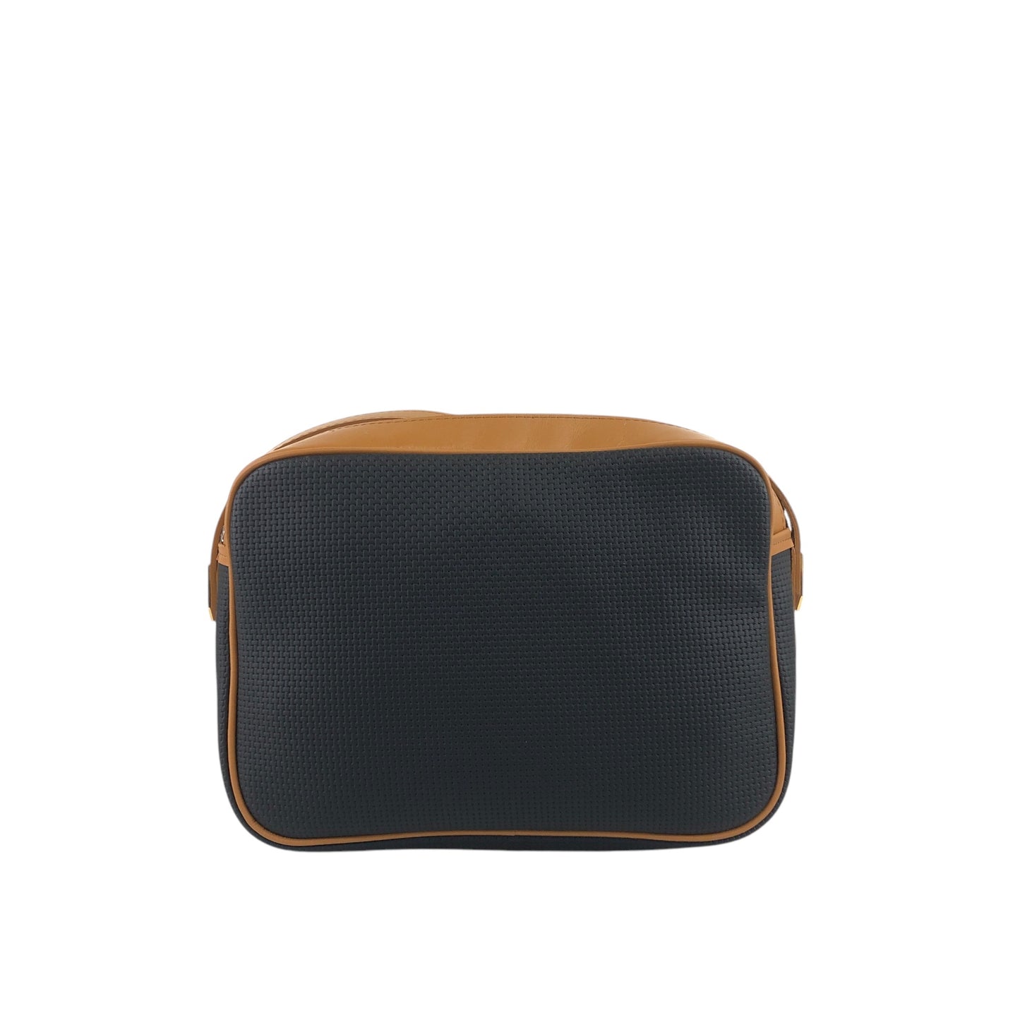 Yves Saint Laurent YSL Logo 單肩包 黑色×駝色 復古 yia45g