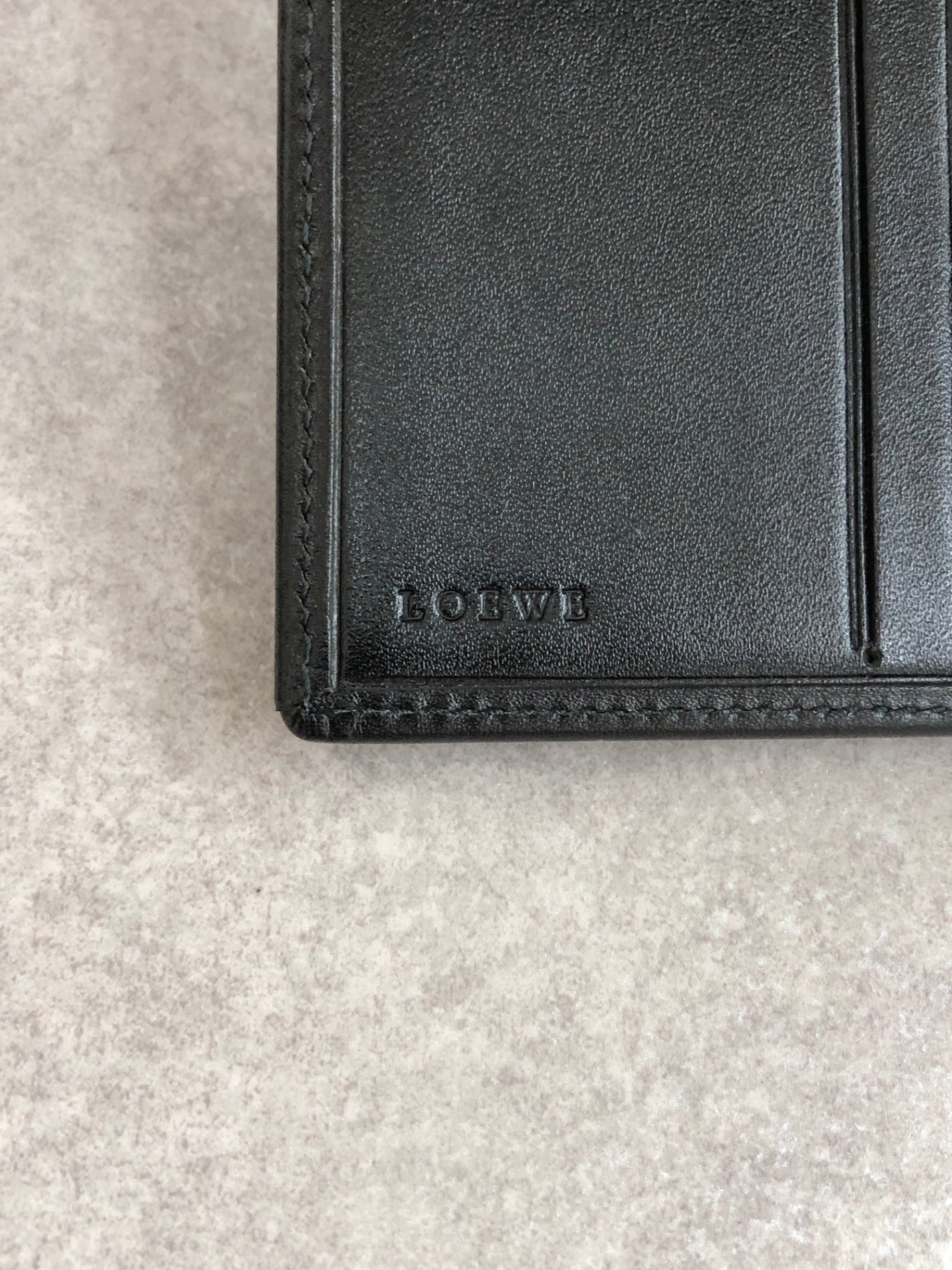 LOEWE Anagram Folded Wallet Black Vintage rxfn4n