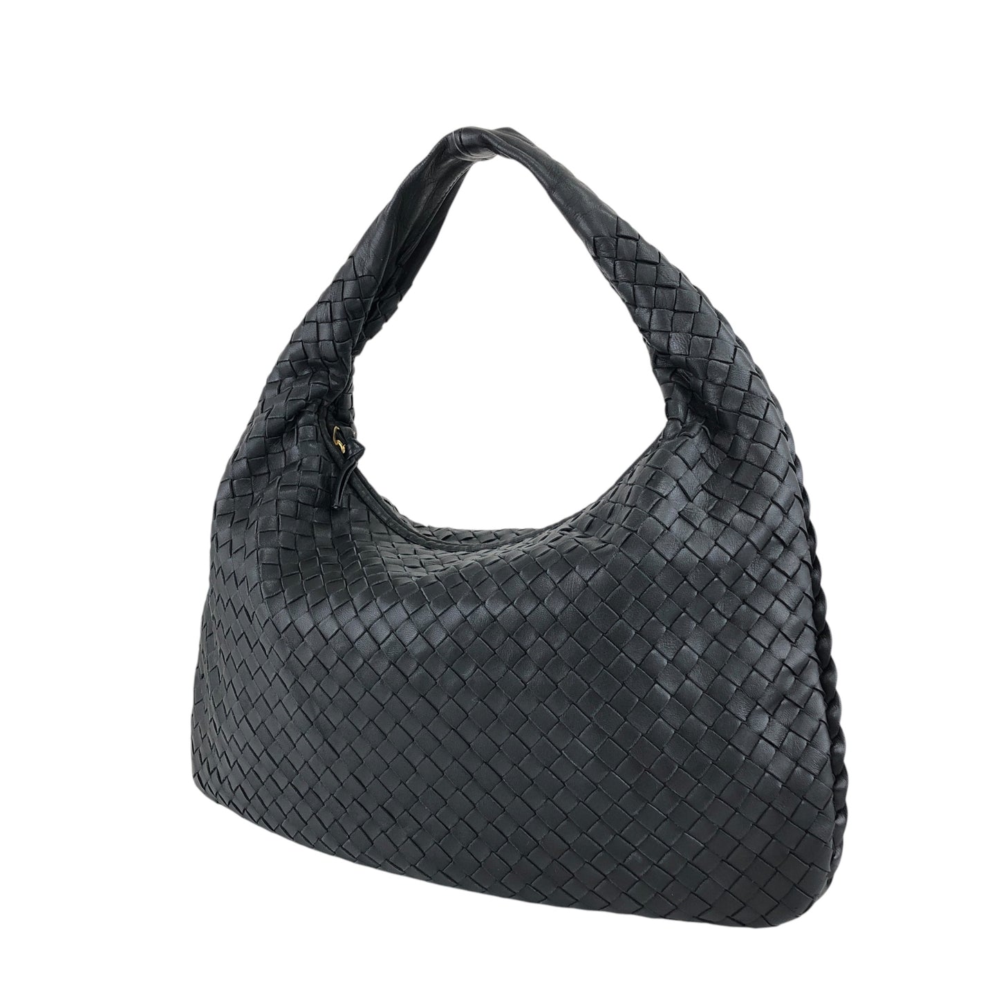 Bottega Veneta Intrecciato Shoulder bag Hobobag Black Vintage 8utm5a