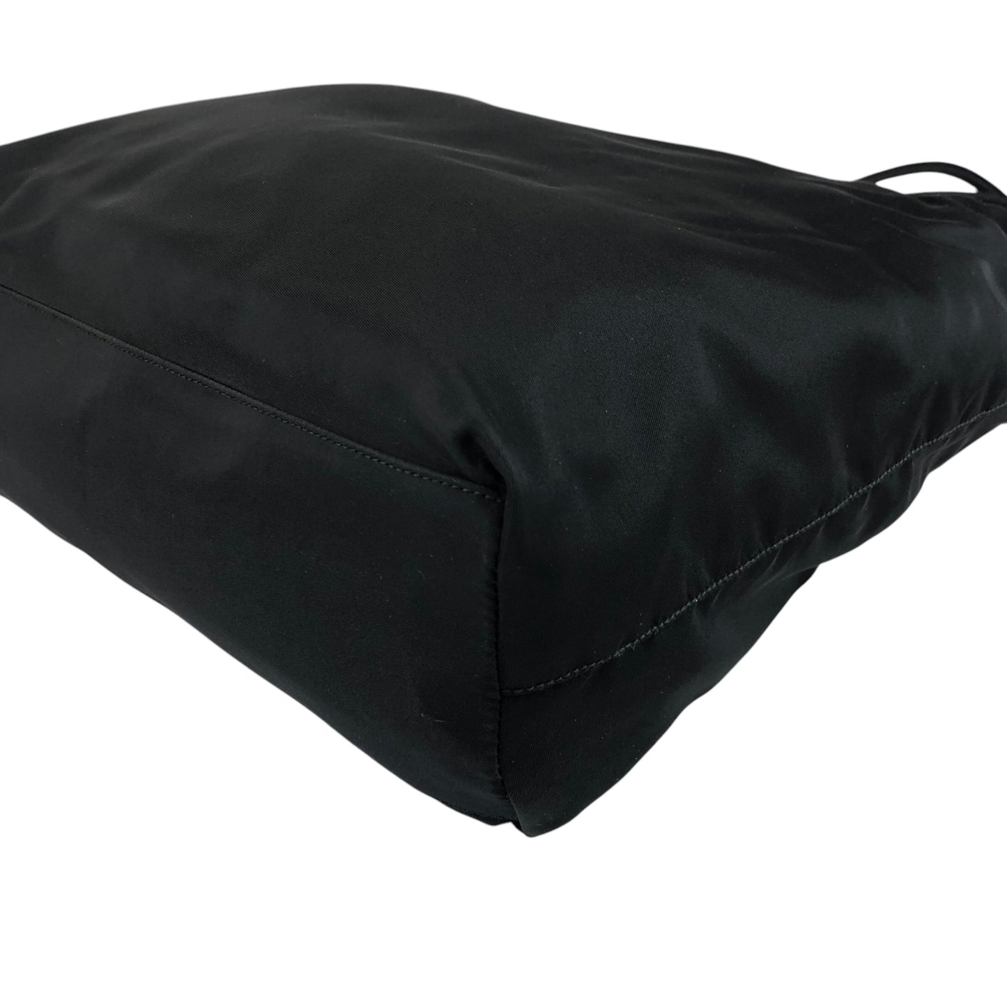 PRADA Triangle Logo Totebag Black Vintage efichx
