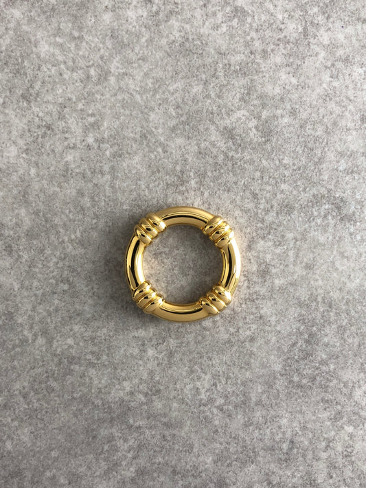 HERMES Scarf Ring Gold Vintage 8z4dfe