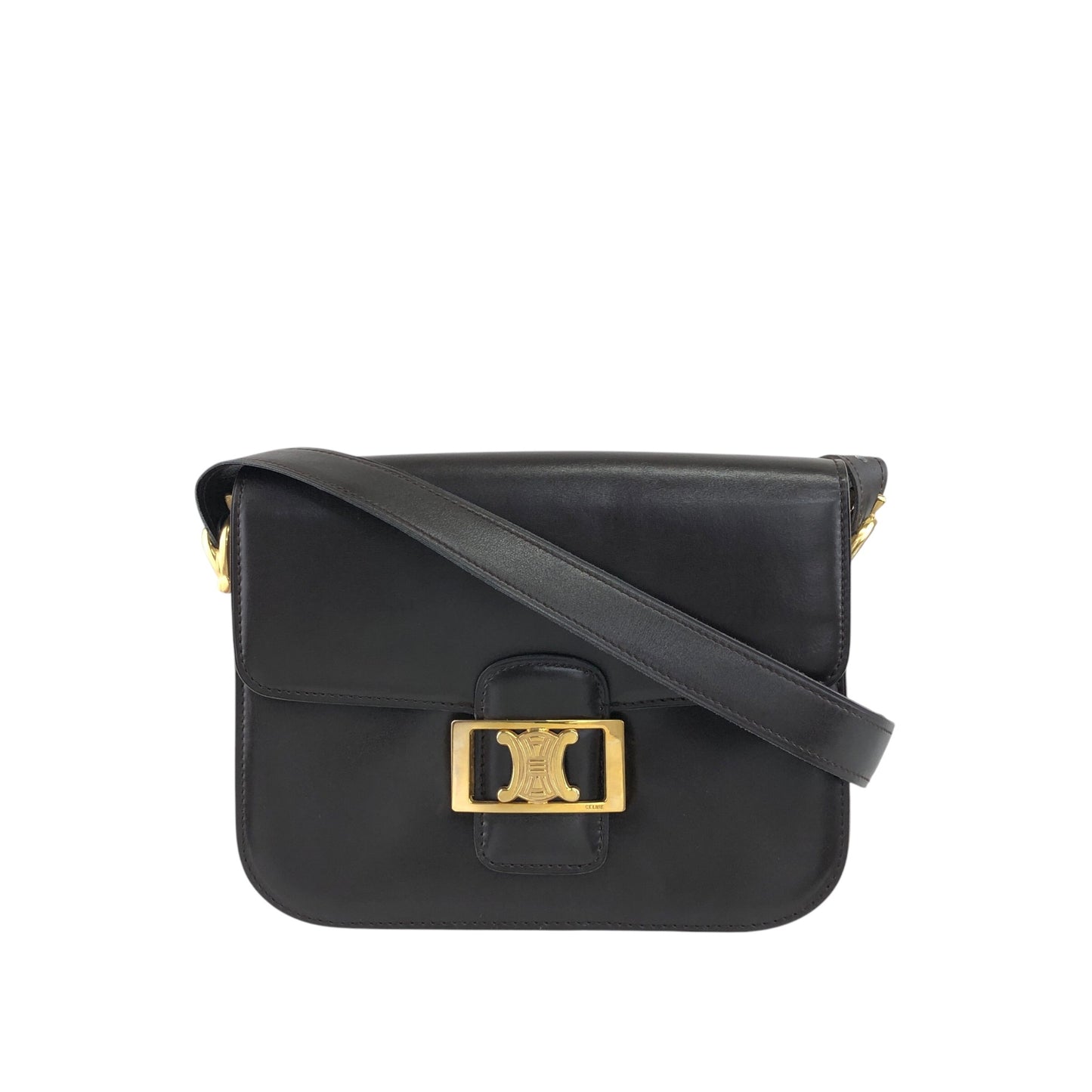 CELINE Triomphe Shoulder bag Brown Vintage xeaff4