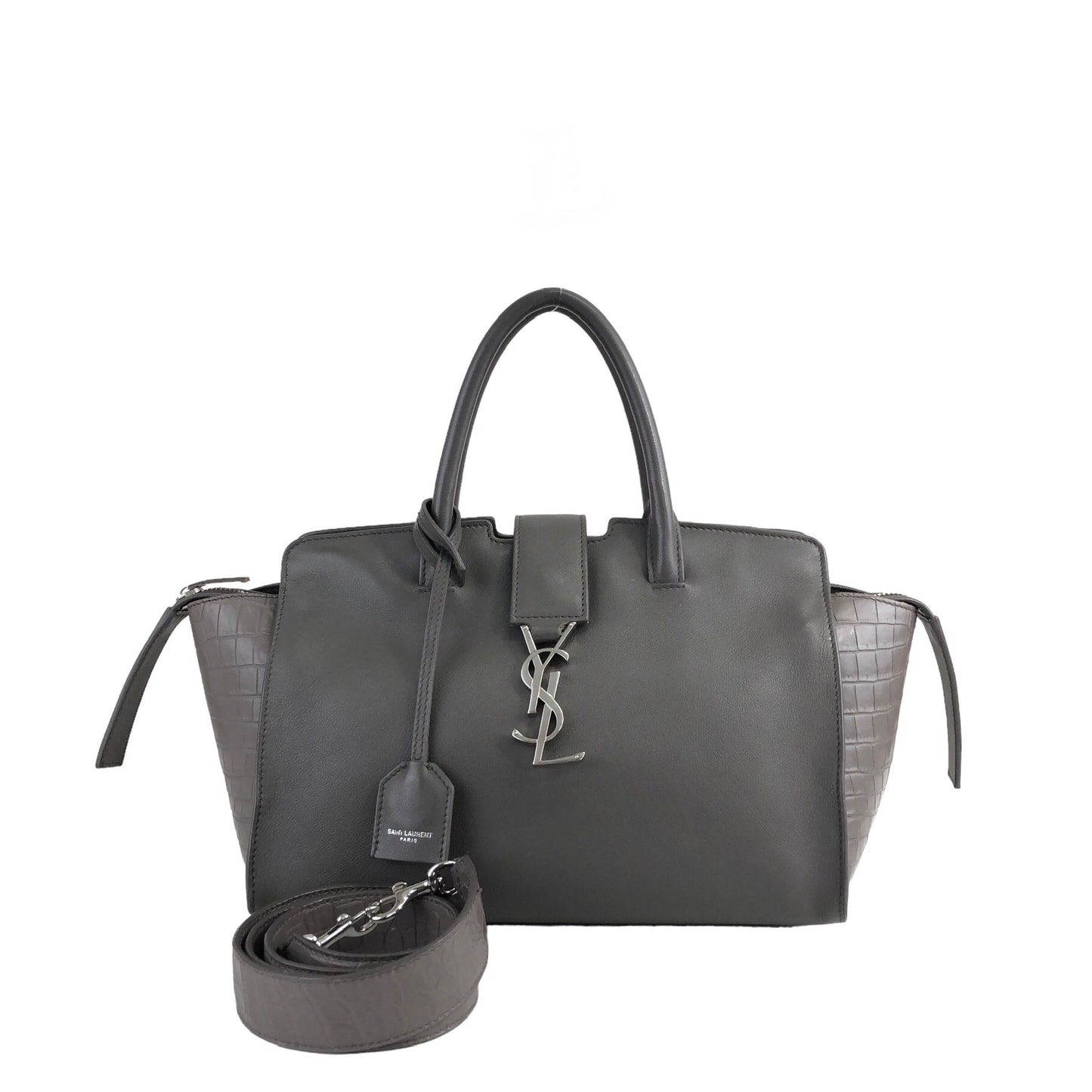 Saint Laurent Two-way Handbag Shoulder bag Gray Vintage amj5ej