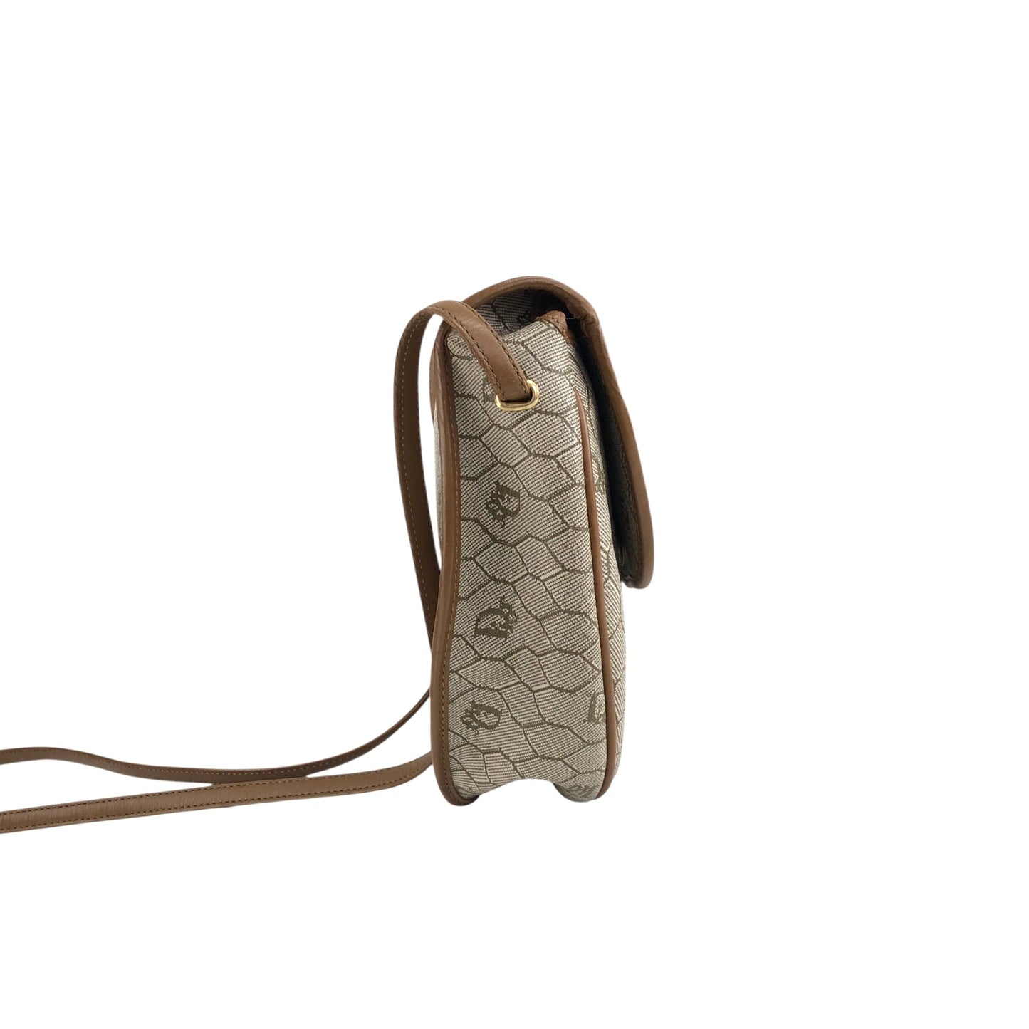 Christian Dior Honeycomb Pattern Logo Shoulder bag Beige Vintage gage6d