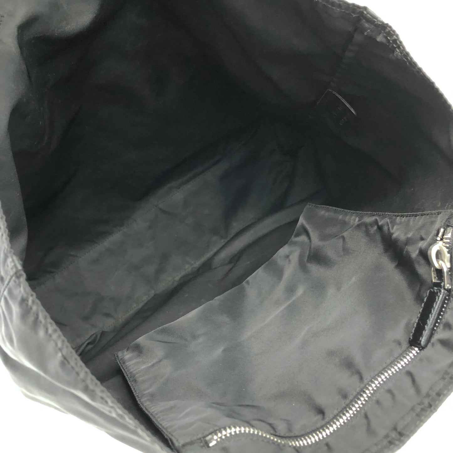 PRADA Triangle Logo Totebag Shoulder bag Black Vintage i2pusx