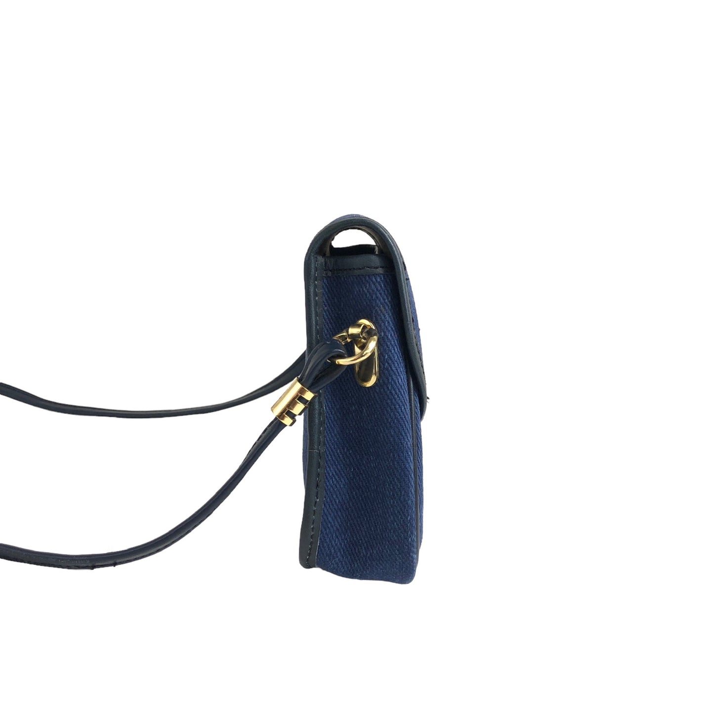 CELINE Blason Denim Small Shoulder bag Indigo Vintage x5cwtz