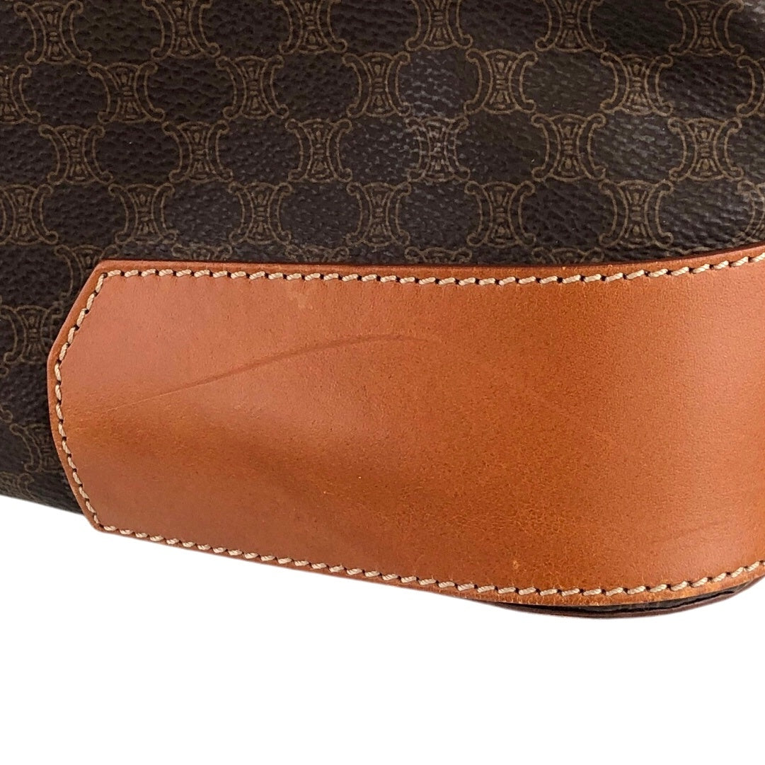 CELINE Macadam Handbag Boston bag Brown Vintage tj7utz