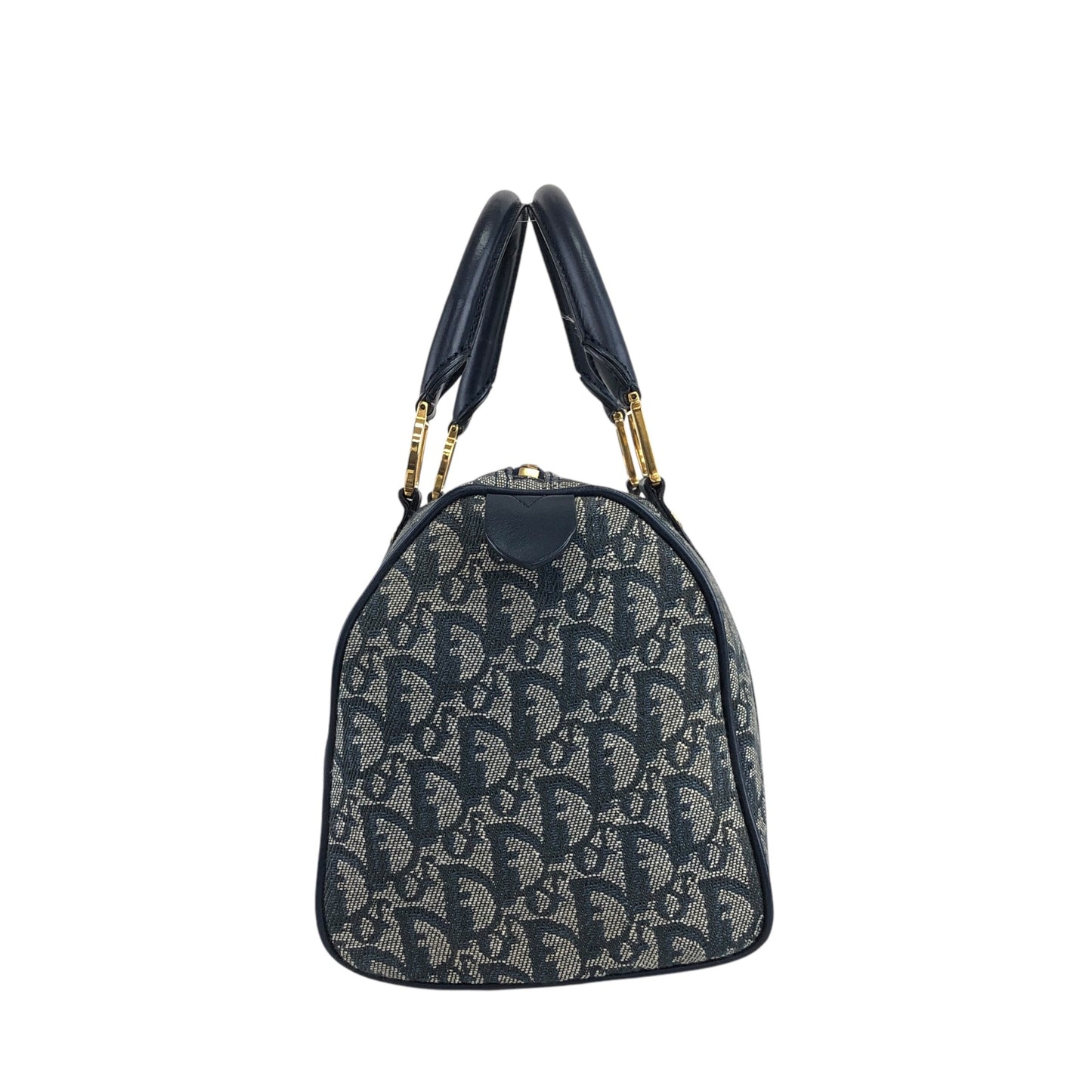 Christian Dior Trotter Handbag Boston bag Navy Vintage 8enpr3