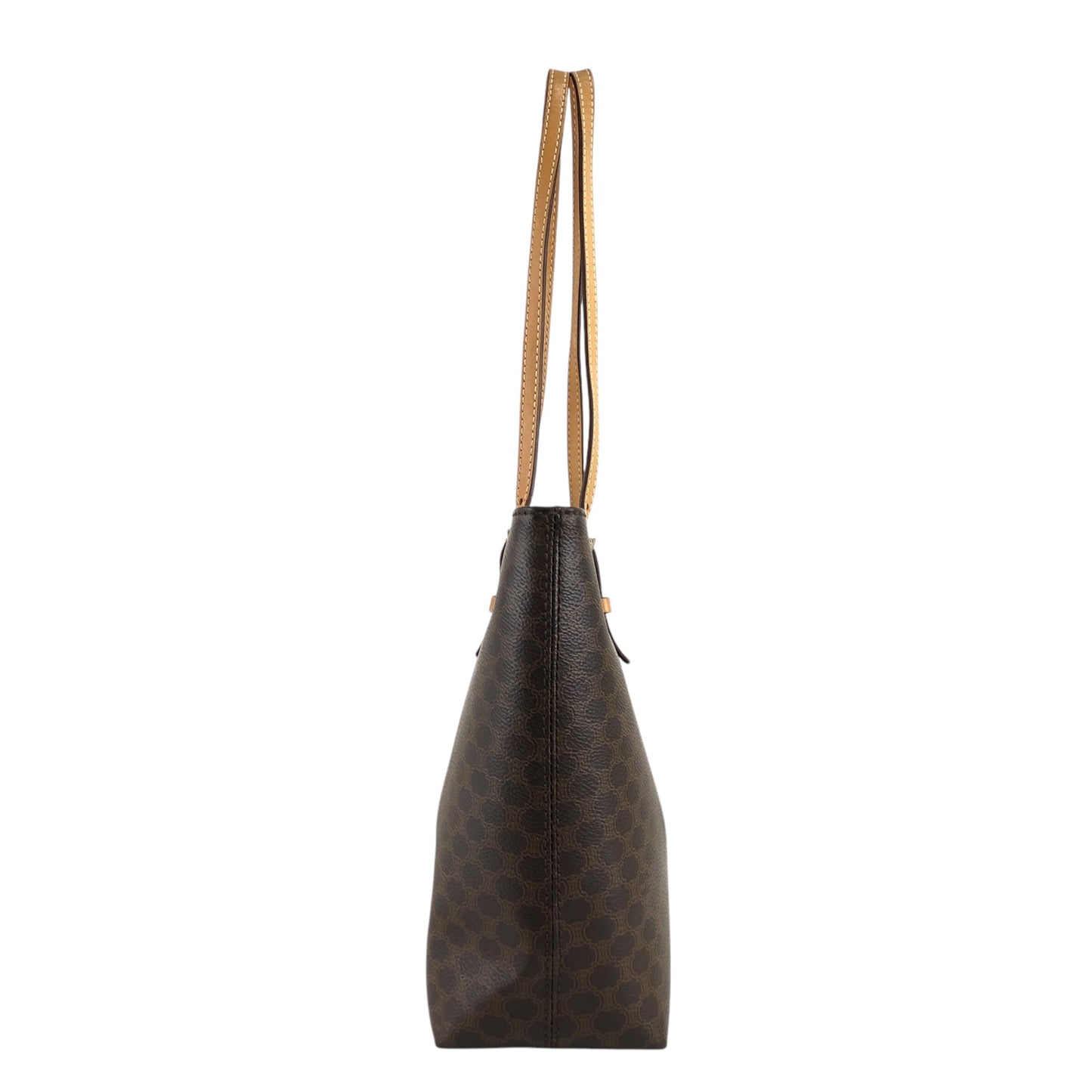 CELINE Macadam Shoulder bag Totebag Brown PP-SA-0097 Vintage br27j2